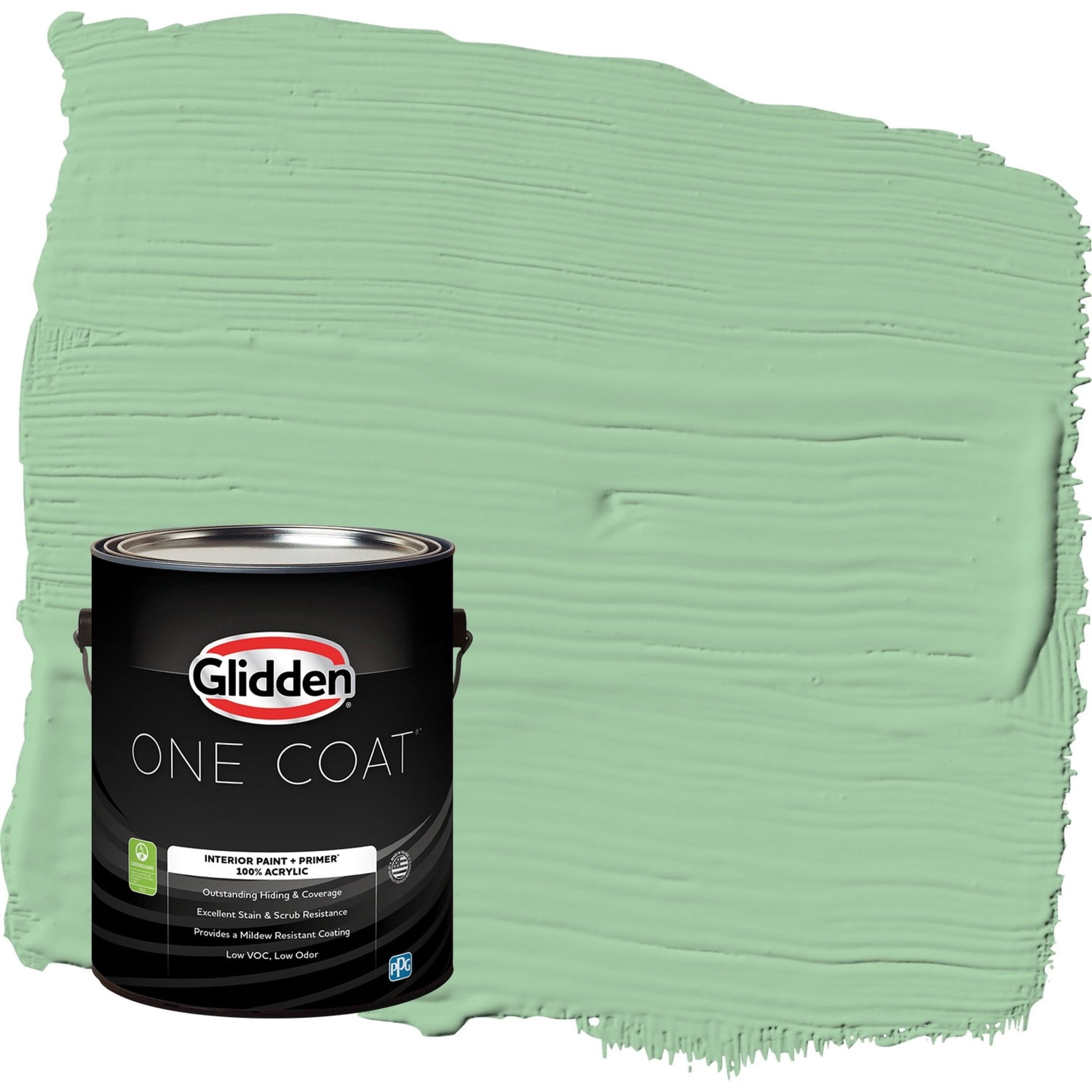 Glidden One Coat French Market / Green Flat Interior Paint with Primer, 1 Gallon