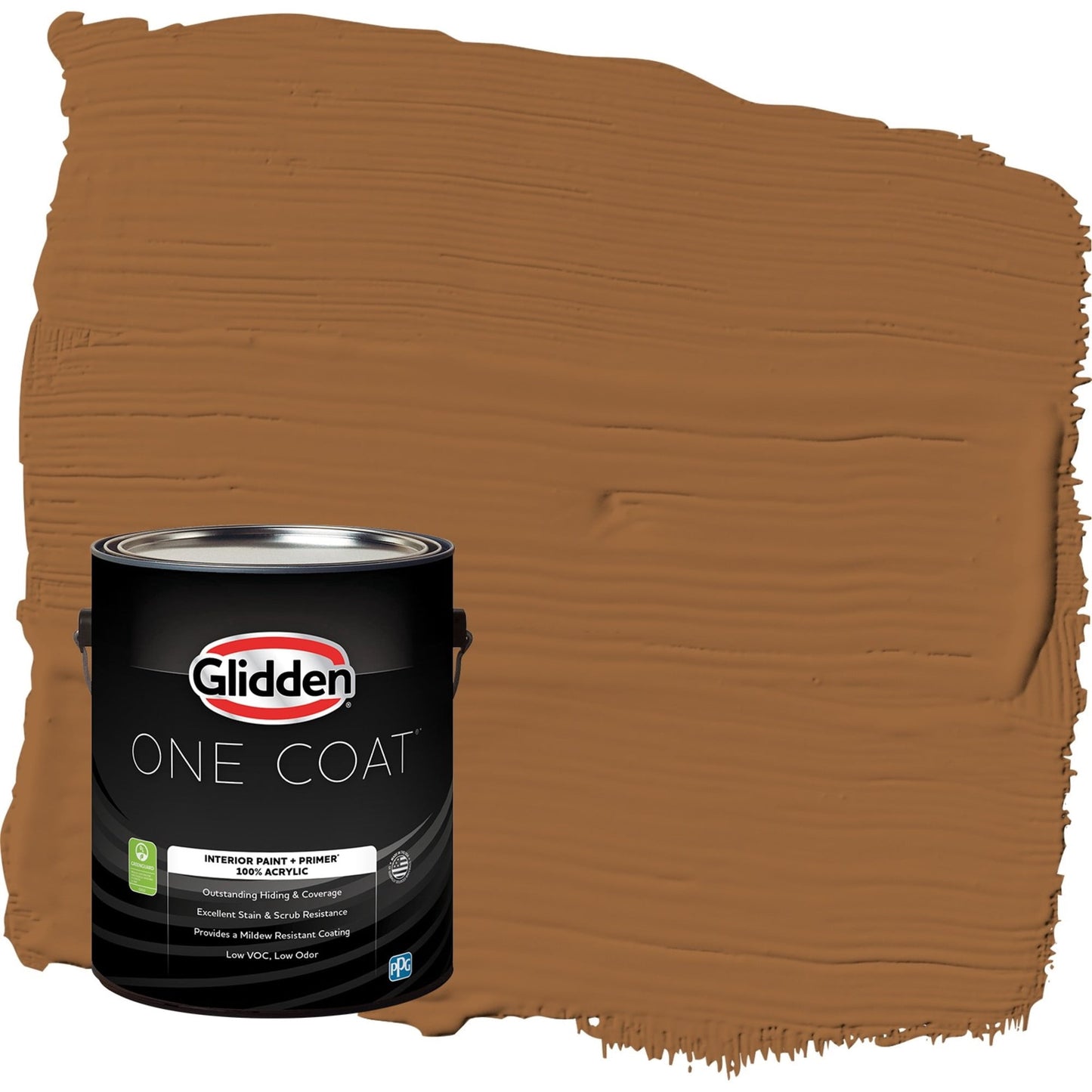 Glidden One Coat Ginger / Orange Eggshell Interior Paint with Primer, 1 Gallon