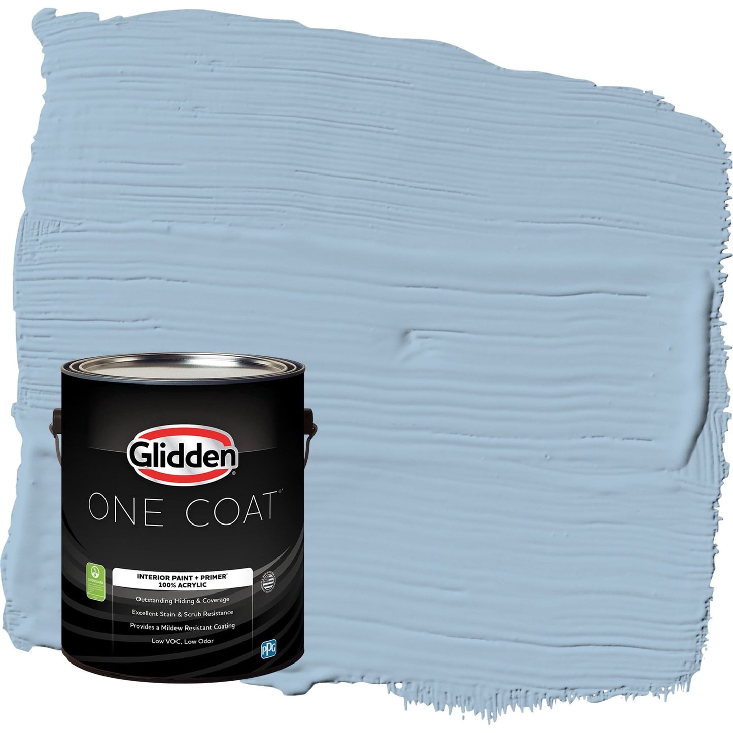 Glidden One Coat Heavenly Blue / Blue Semi-Gloss Interior Paint with Primer, 1 Gallon