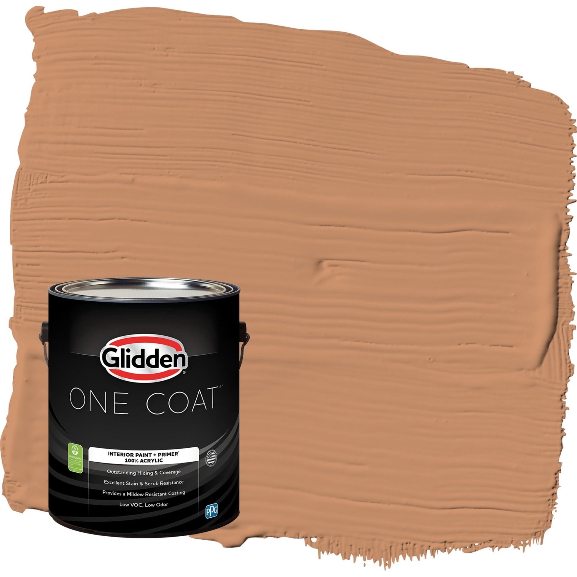 Glidden One Coat Hitching Post / Orange Semi-Gloss Interior Paint with Primer, 1 Gallon