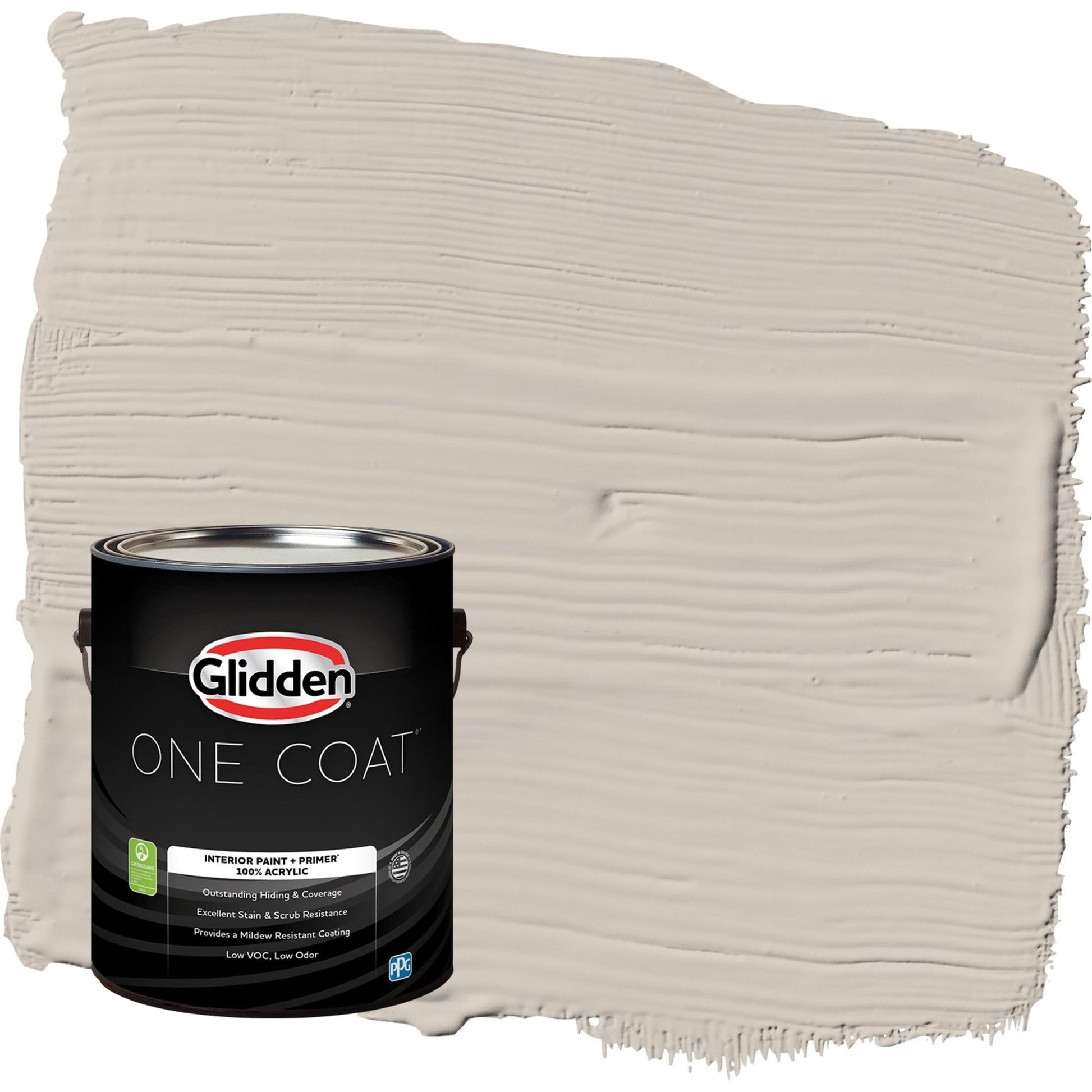Glidden One Coat Intuitive / Beige Flat Interior Paint with Primer, 1 Gallon