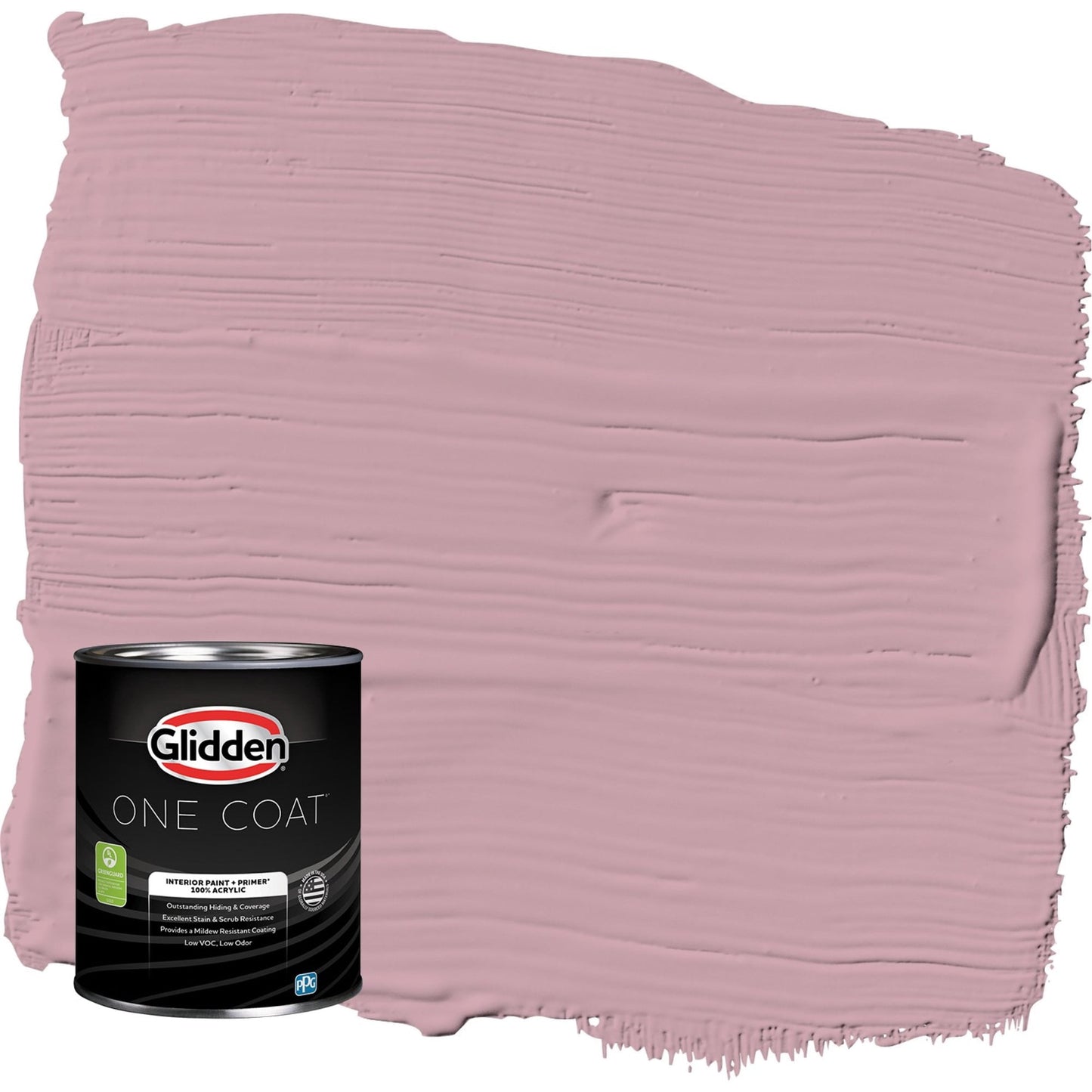 Glidden One Coat Lighthearted Rose / Purple Eggshell Interior Paint with Primer, 1 Quart