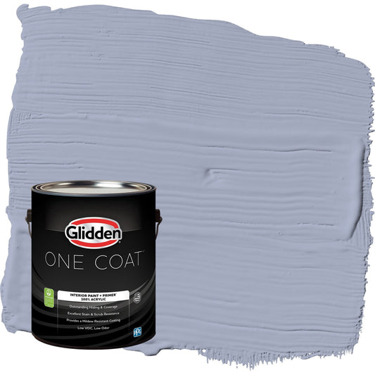 Glidden One Coat Lilac Time / Purple Semi-Gloss Interior Paint with Primer, 1 Gallon