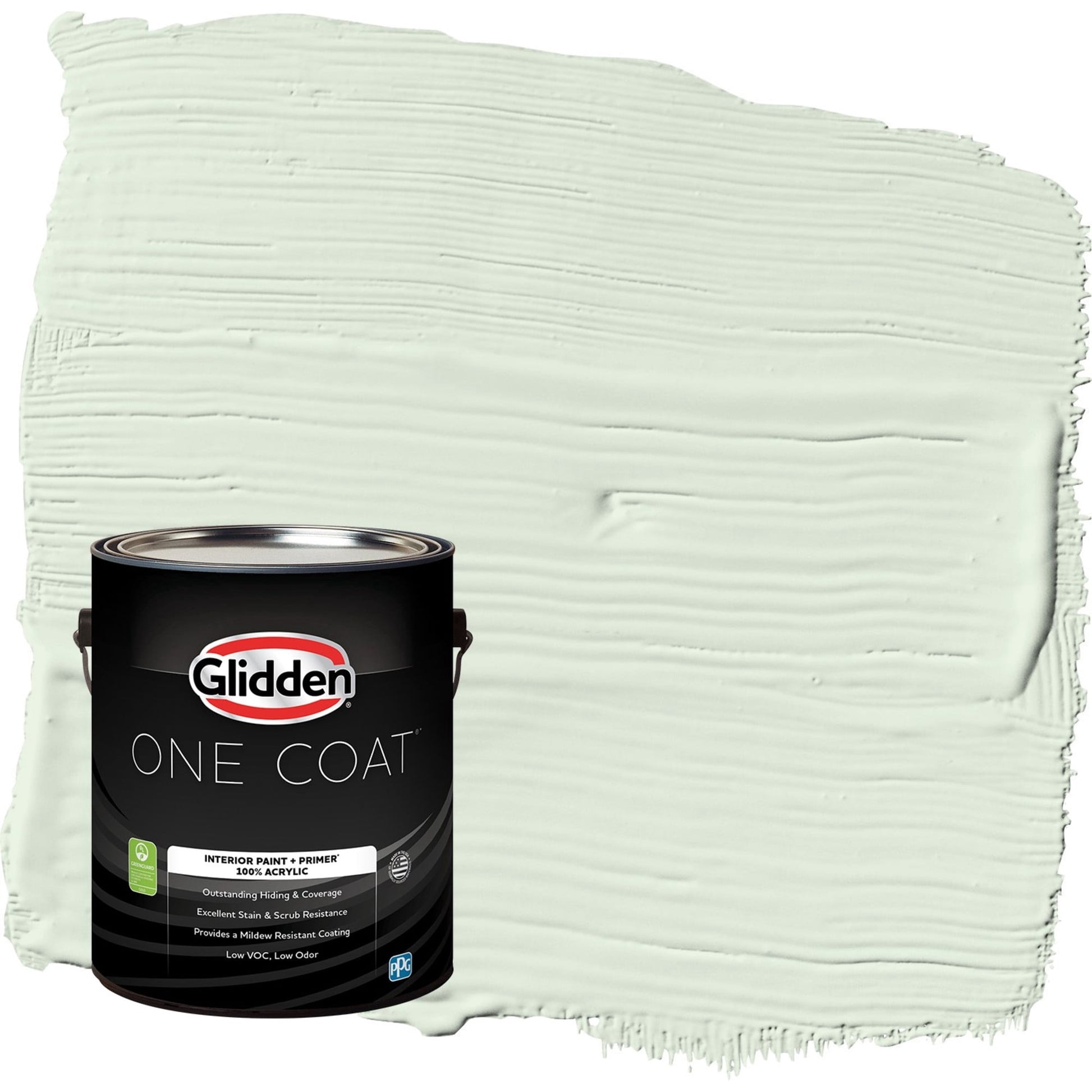 Glidden One Coat Lime Daiquiri / Green Flat Interior Paint with Primer, 1 Gallon
