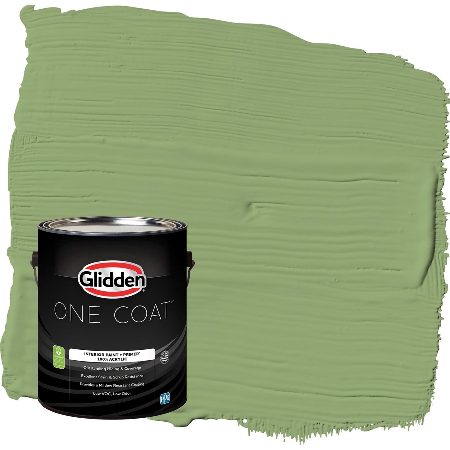 Glidden One Coat Luscious Lime / Green Eggshell Interior Paint with Primer, 1 Gallon