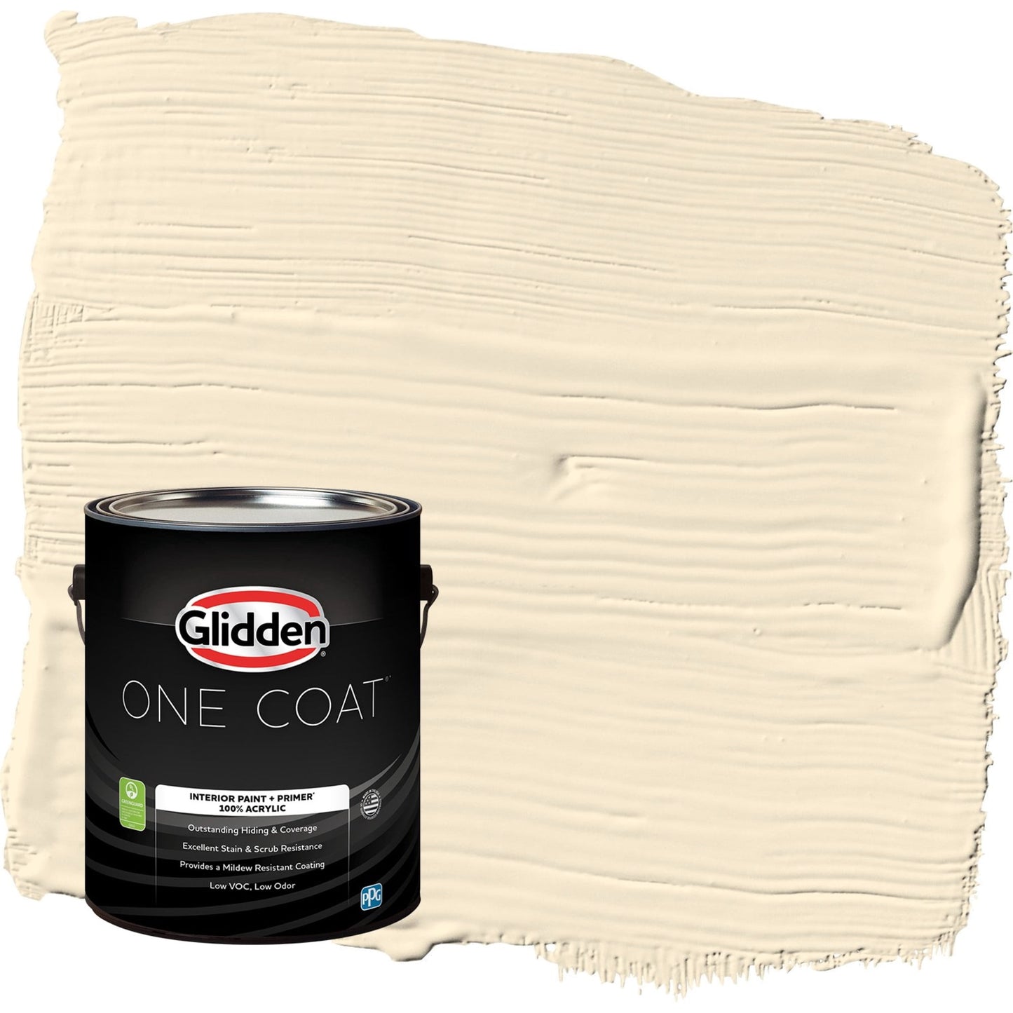 Glidden One Coat Magnolia Blossom / Yellow Eggshell Interior Paint with Primer, 1 Gallon