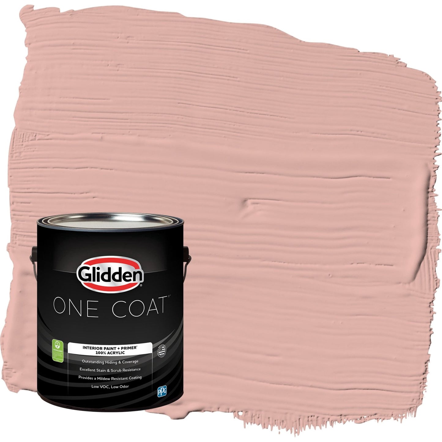 Glidden One Coat Mesa Pink / Orange Eggshell Interior Paint with Primer, 1 Gallon