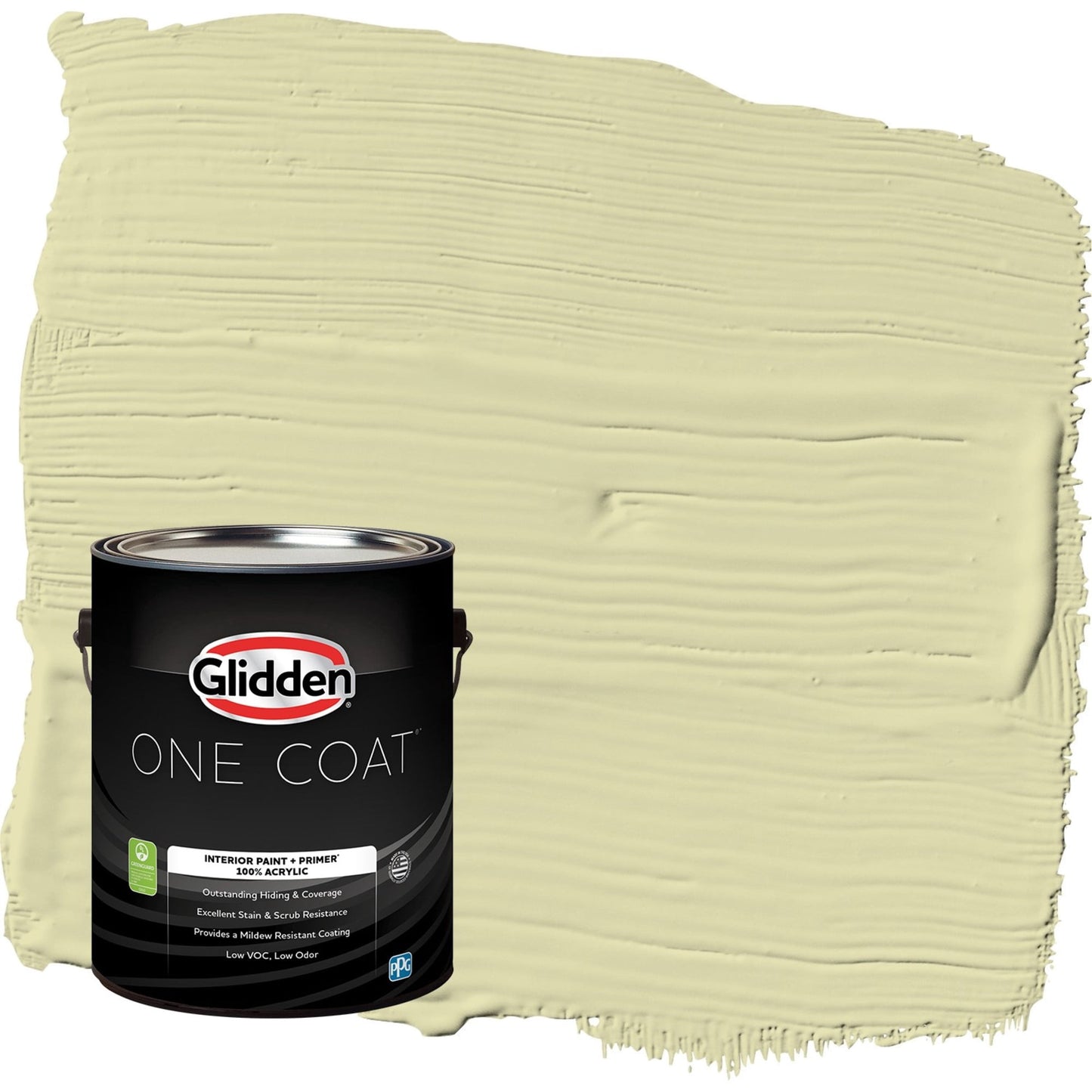 Glidden One Coat Misty Moor / Green Flat Interior Paint with Primer, 1 Gallon