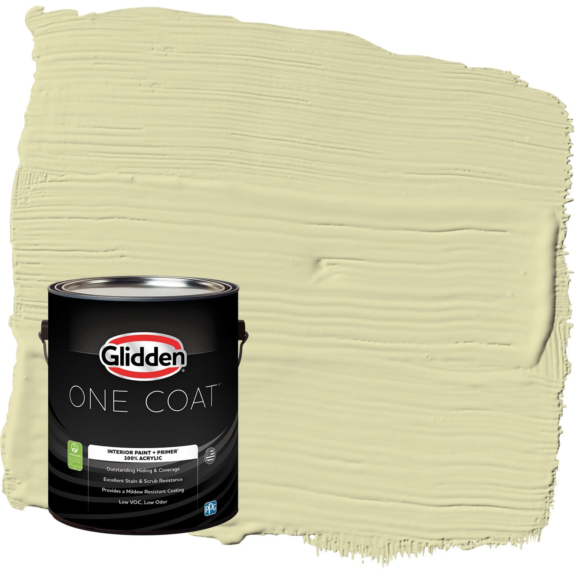 Glidden One Coat Misty Moor / Green Semi-Gloss Interior Paint with Primer, 1 Gallon
