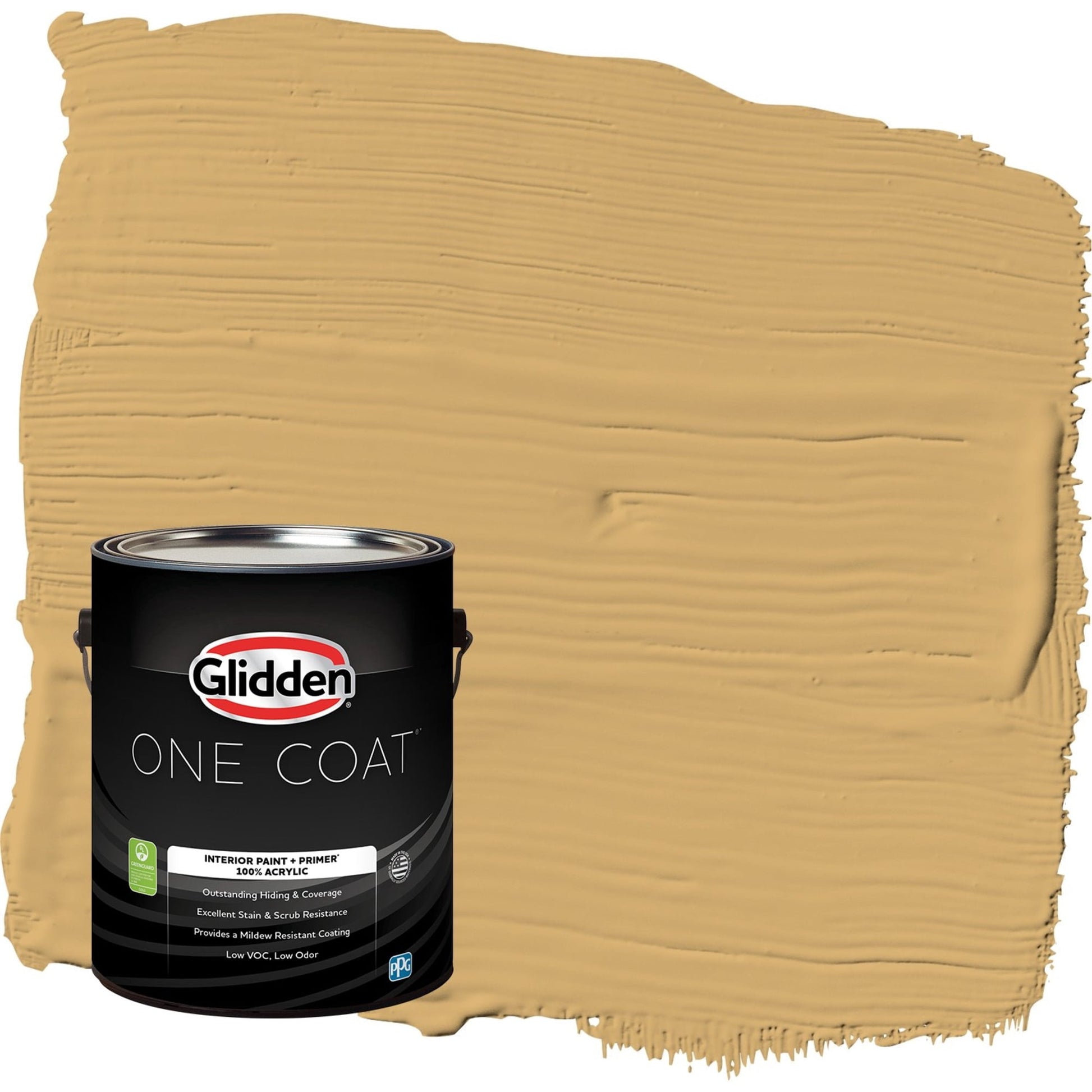 Glidden One Coat More Maple / Yellow Eggshell Interior Paint with Primer, 1 Gallon