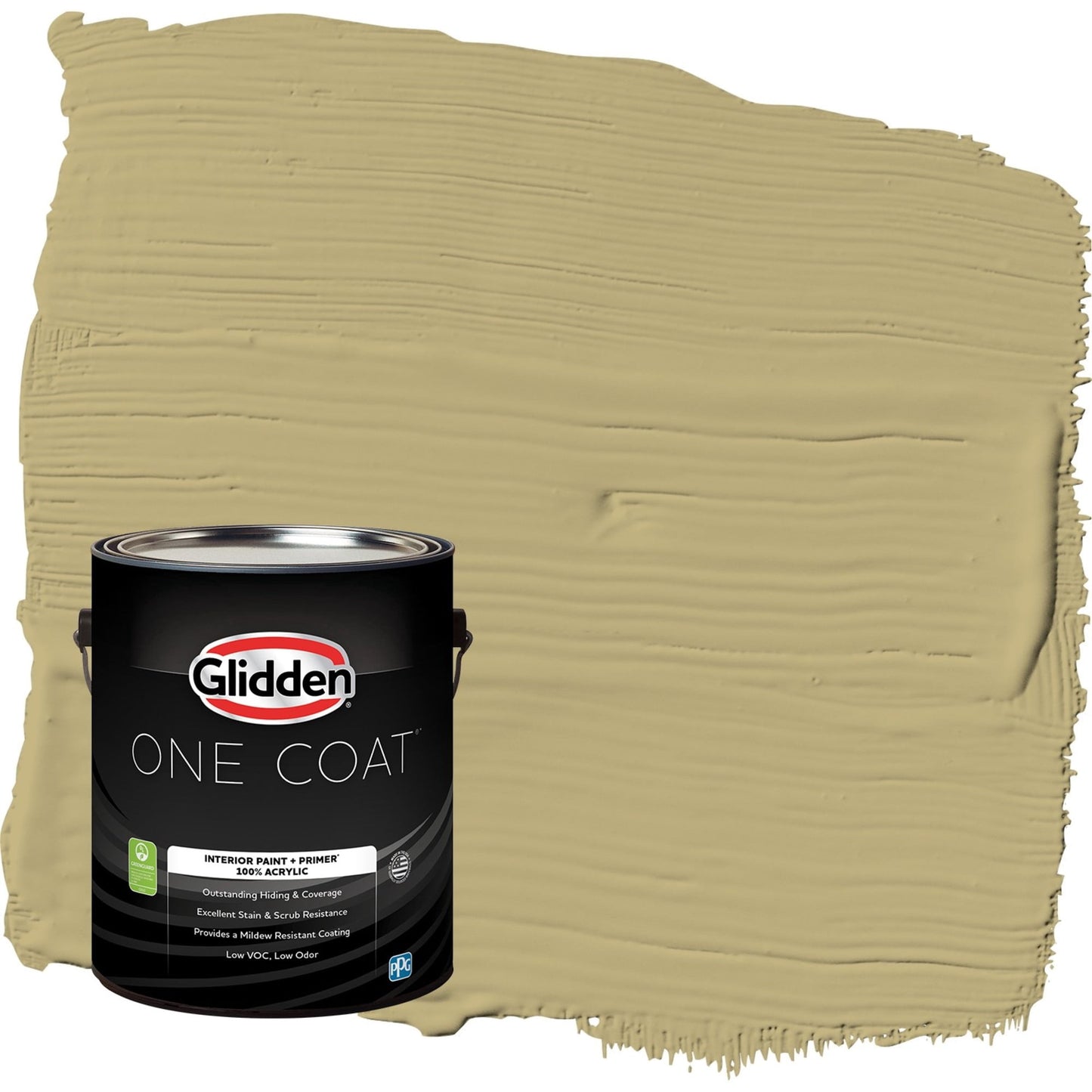 Glidden One Coat Nettle / Green Semi-Gloss Interior Paint with Primer, 1 Gallon