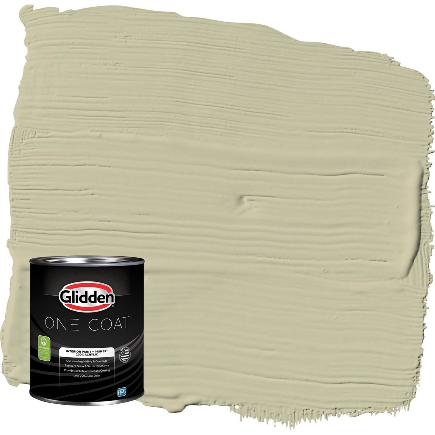 Glidden One Coat Interior Paint and Primer, Northern Landscape / Green, 1 Quart, Eggshell