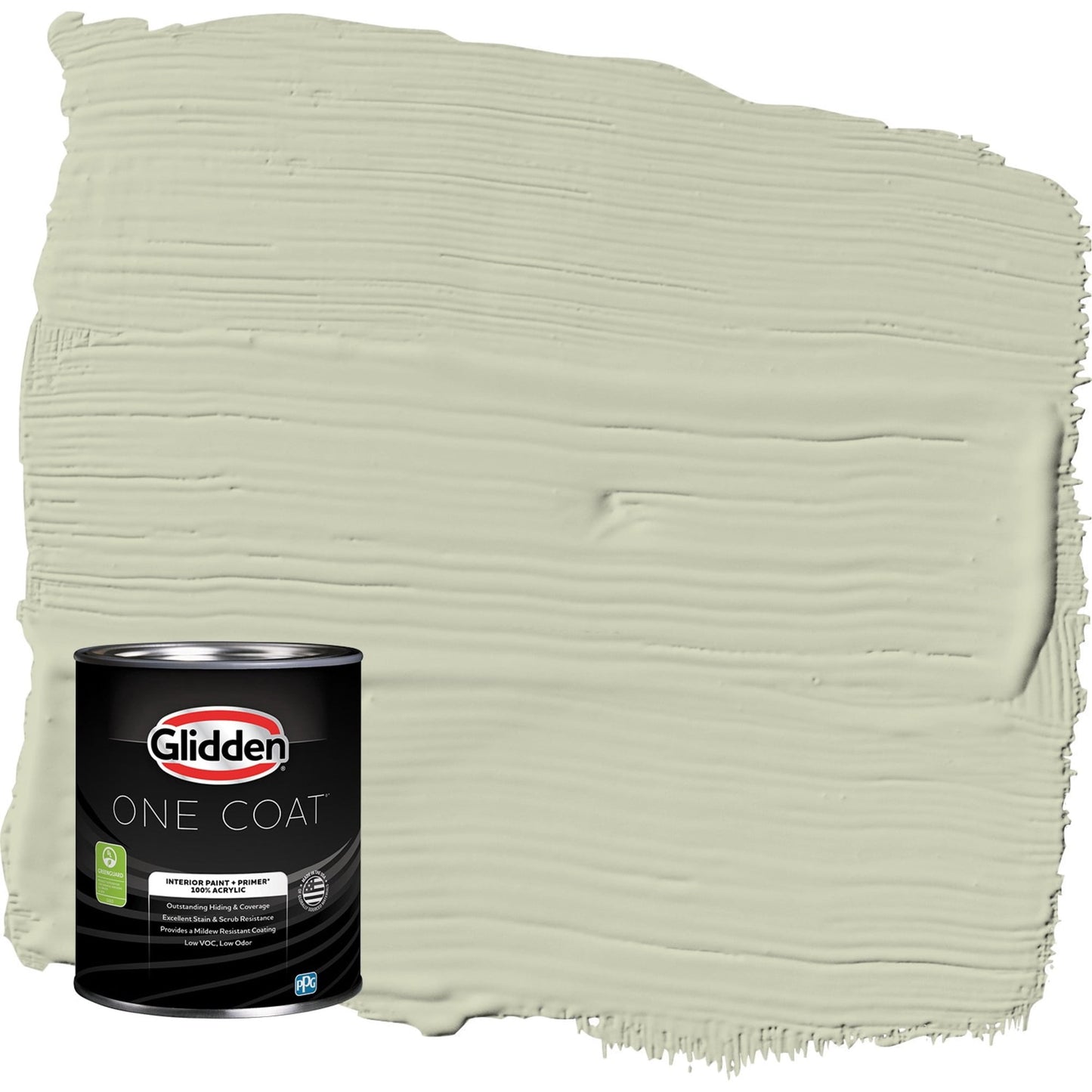 Glidden One Coat Only Olive / Green Flat Interior Paint with Primer, 1 Quart