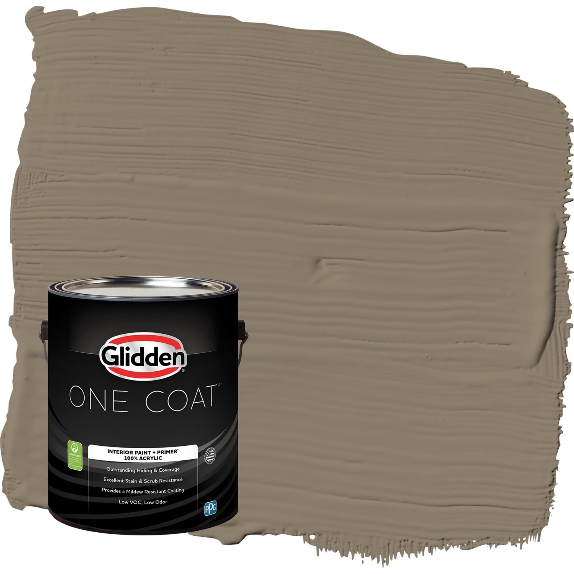 Glidden One Coat Patches / Gray Flat Interior Paint with Primer, 1 Gallon