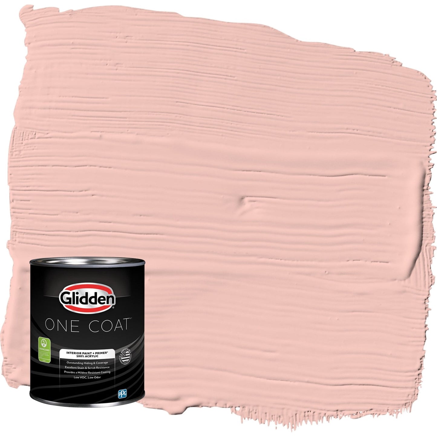 Glidden One Coat Interior Paint and Primer, Peach Ash / Orange, 1 Quart, Semi-Gloss