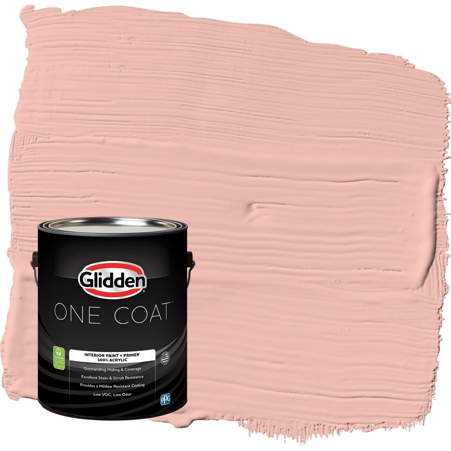 Glidden One Coat Peach Beige / Red Semi-Gloss Interior Paint with Primer, 1 Gallon