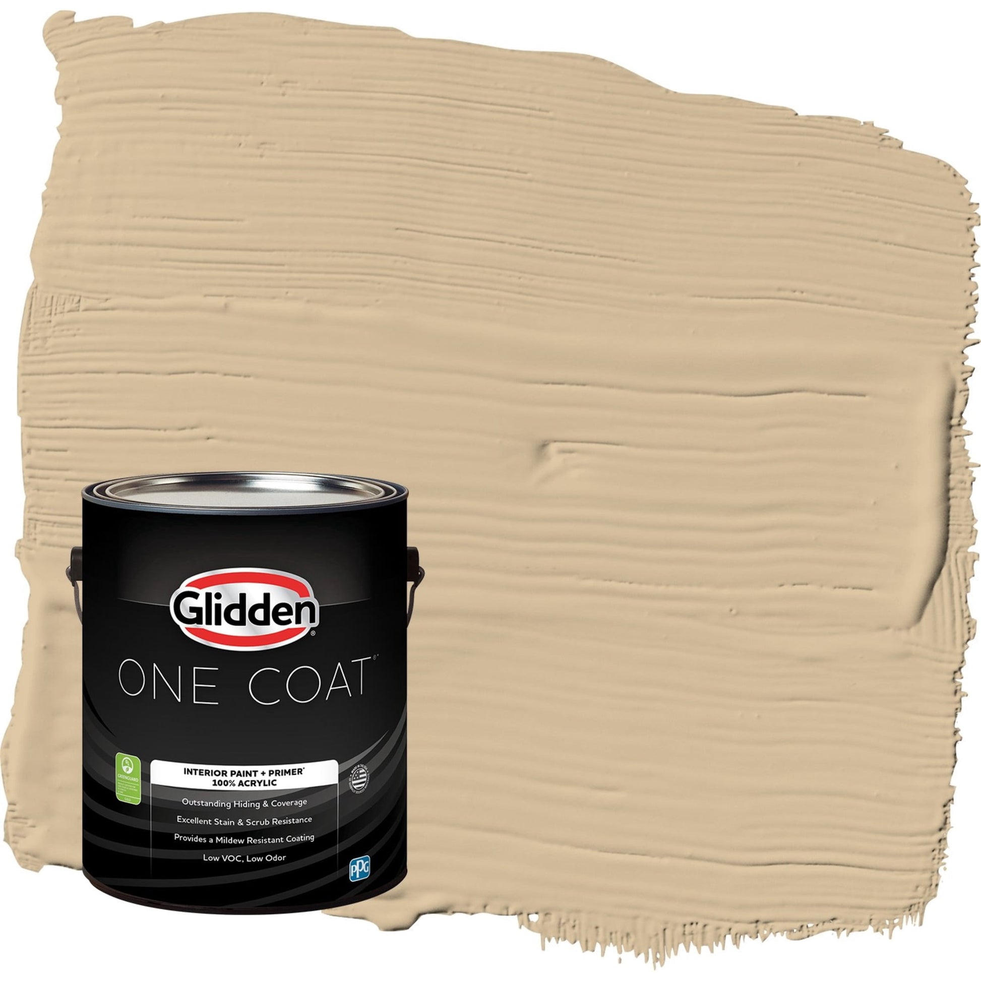 Glidden One Coat Pony Tail / Beige Eggshell Interior Paint with Primer, 1 Gallon