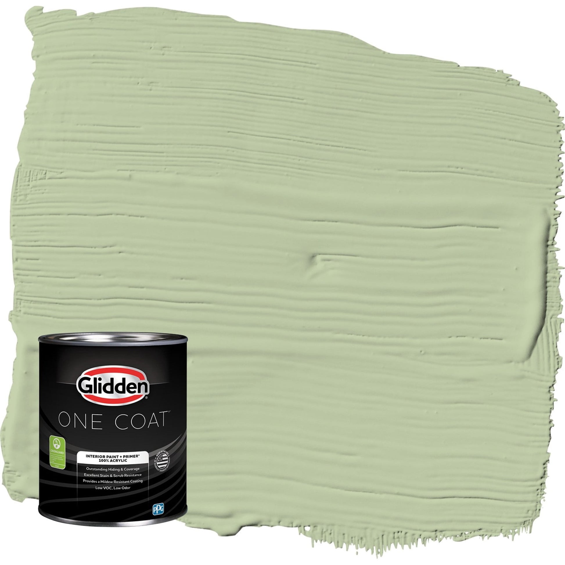 Glidden One Coat Quaking Grass / Green Flat Interior Paint with Primer, 1 Quart