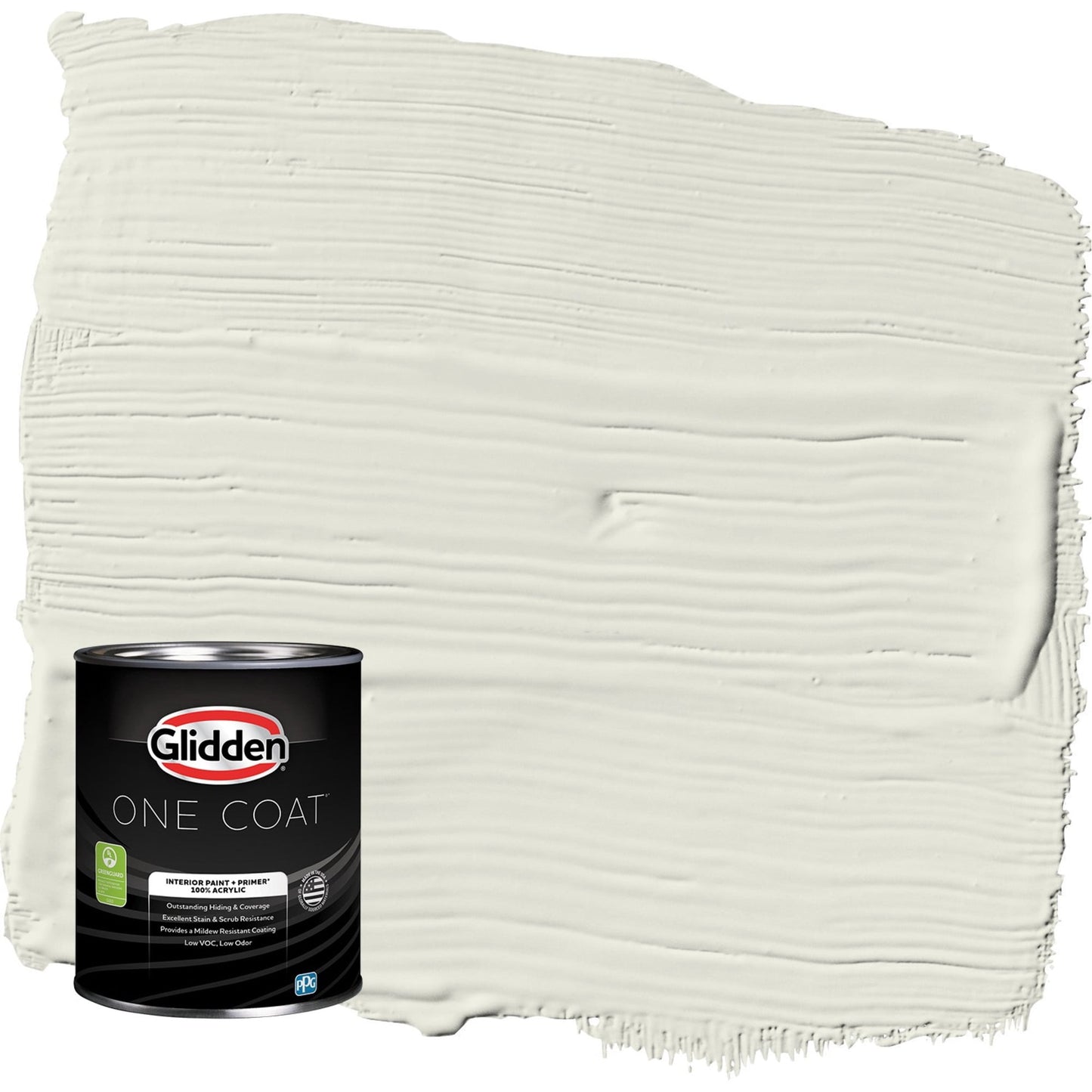 Glidden One Coat Rain Cloud / Green Flat Interior Paint with Primer, 1 Quart