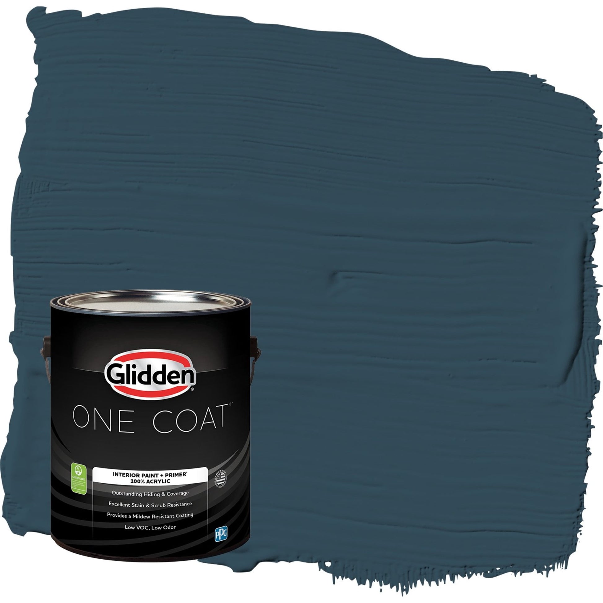Glidden One Coat Sailor's Coat / Blue Eggshell Interior Paint with Primer, 1 Gallon