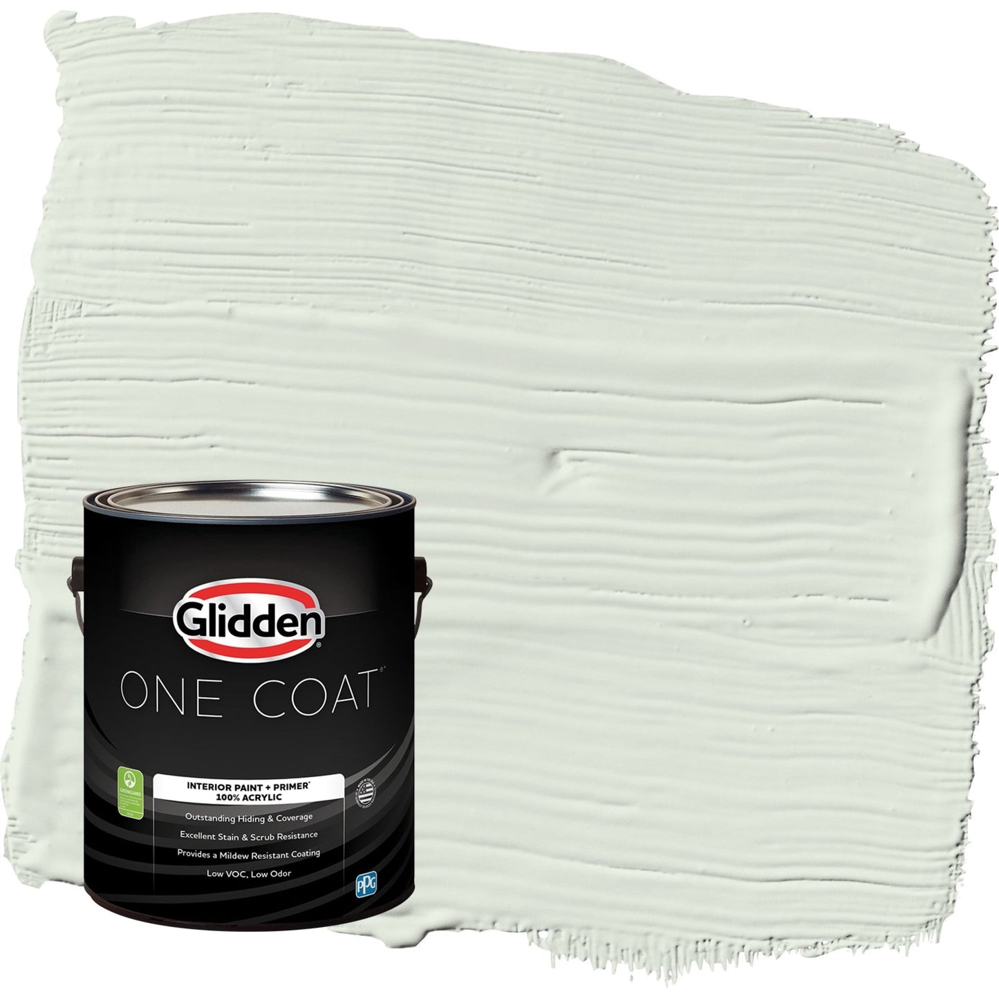 Glidden One Coat Salty Breeze / Green Eggshell Interior Paint with Primer, 1 Gallon