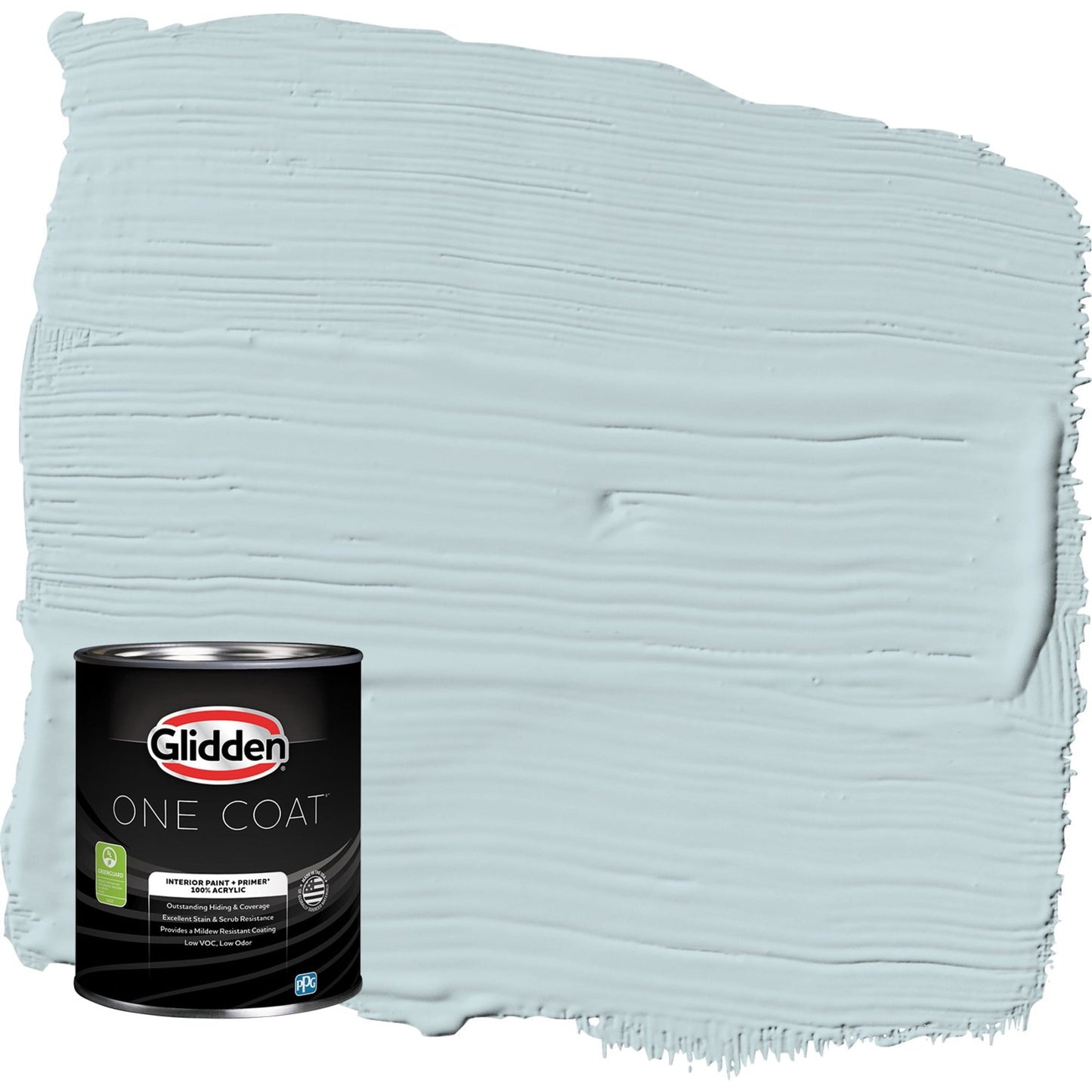 Glidden One Coat Interior Paint and Primer, Scandinavian Sky / Blue, 1 Quart, Eggshell