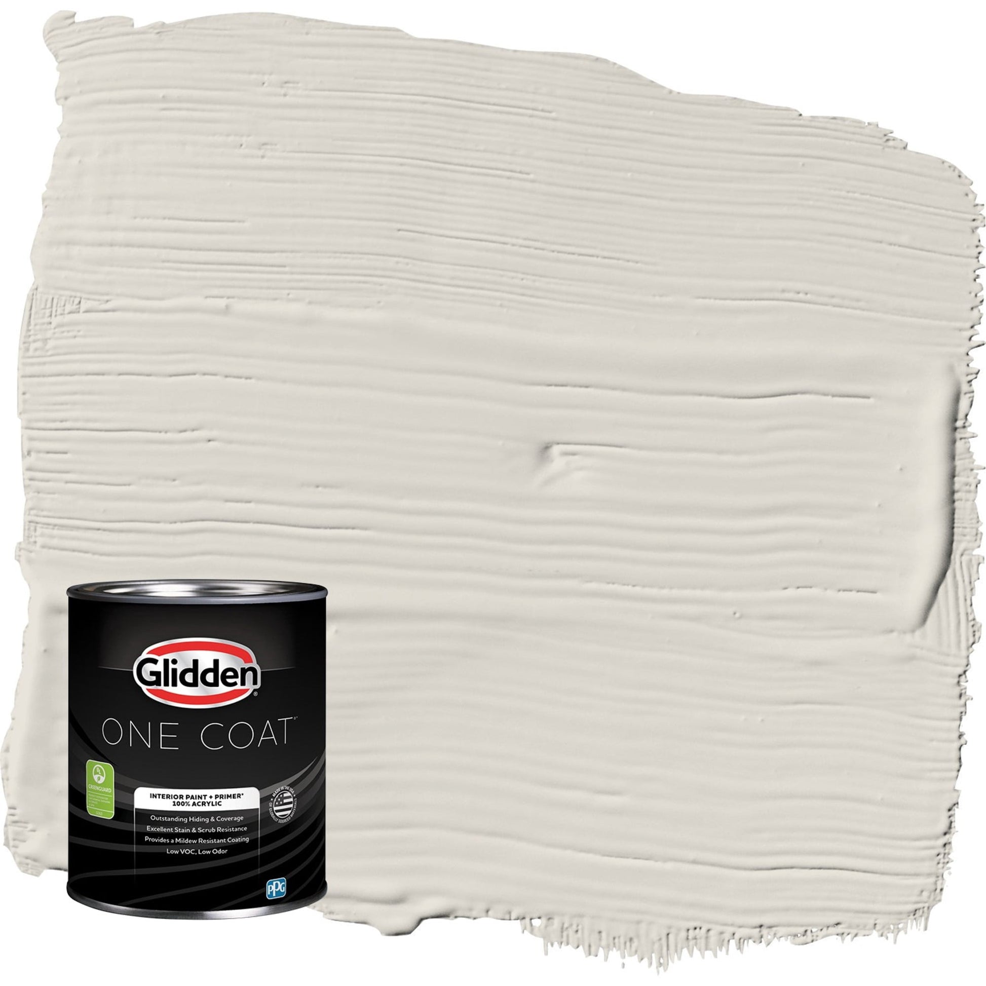 Glidden One Coat Silent Smoke / Beige Semi-Gloss Interior Paint with Primer, 1 Quart