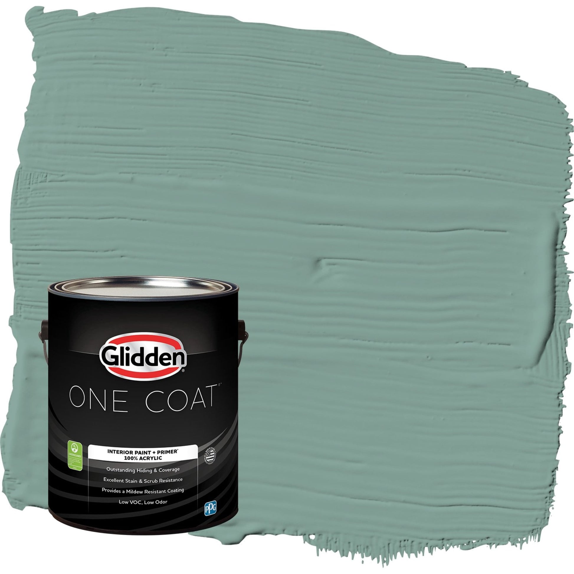Glidden One Coat Silver Laurel / Green Eggshell Interior Paint with Primer, 1 Gallon