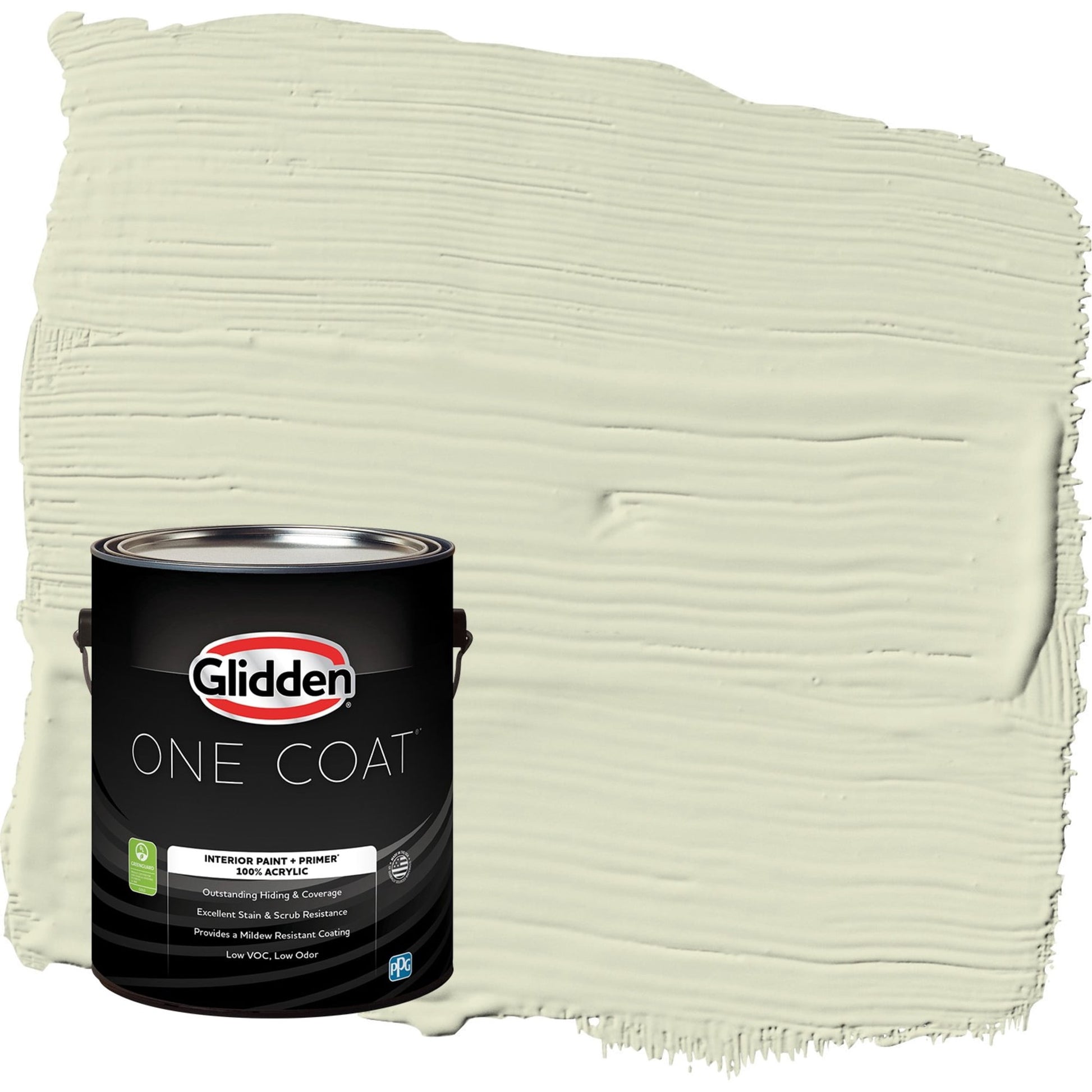 Glidden One Coat Slow Dance / Green Semi-Gloss Interior Paint with Primer, 1 Gallon