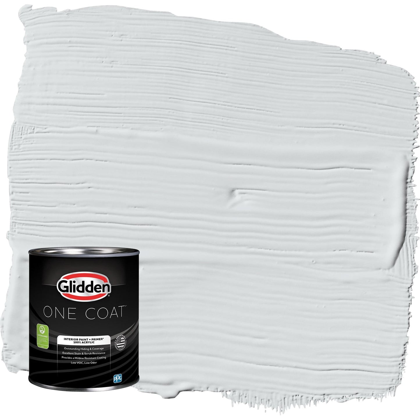 Glidden One Coat Spring Thaw / White Eggshell Interior Paint with Primer, 1 Quart