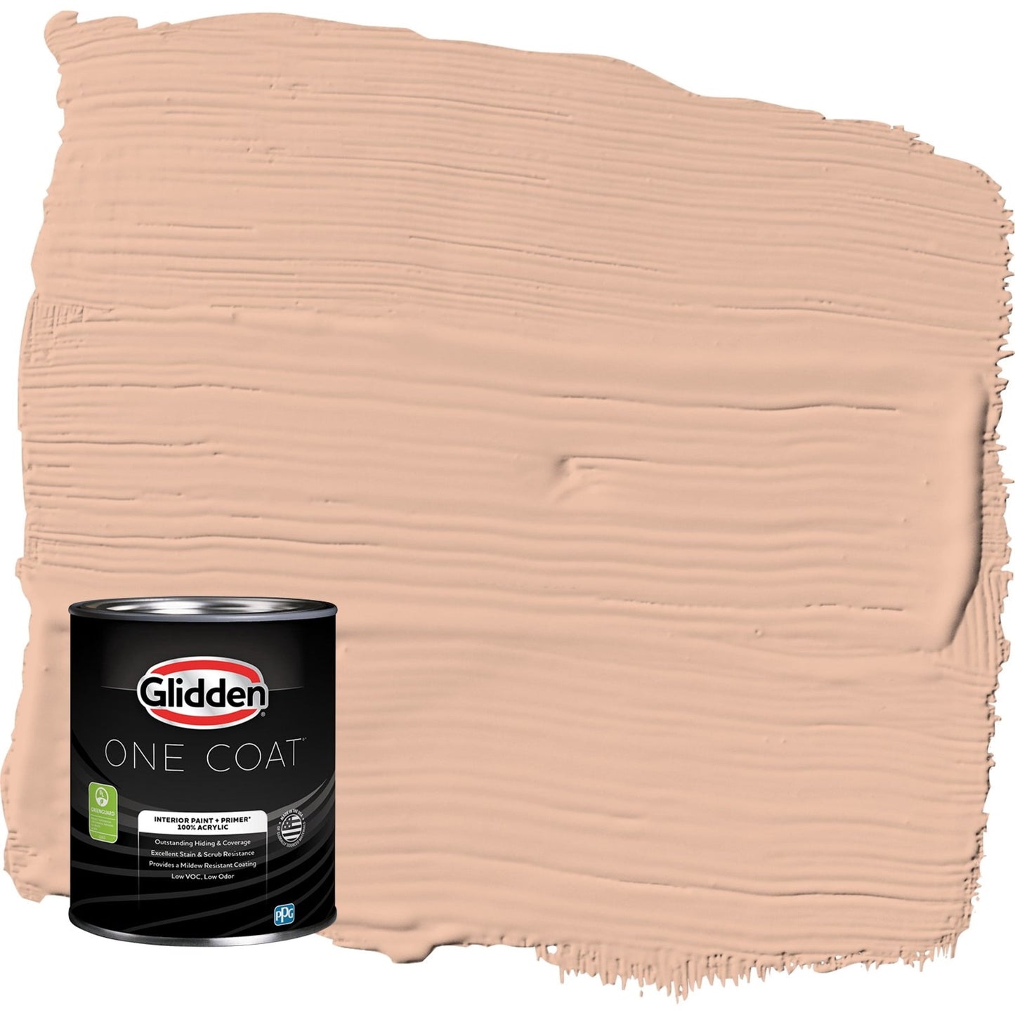 Glidden One Coat Starfish / Orange Flat Interior Paint with Primer, 1 Quart
