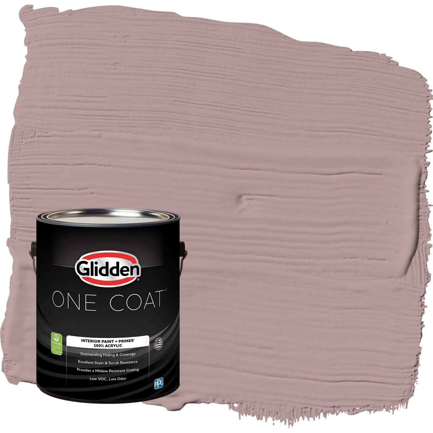 Glidden One Coat Tawny Mushroom / Pink Flat Interior Paint with Primer, 1 Gallon