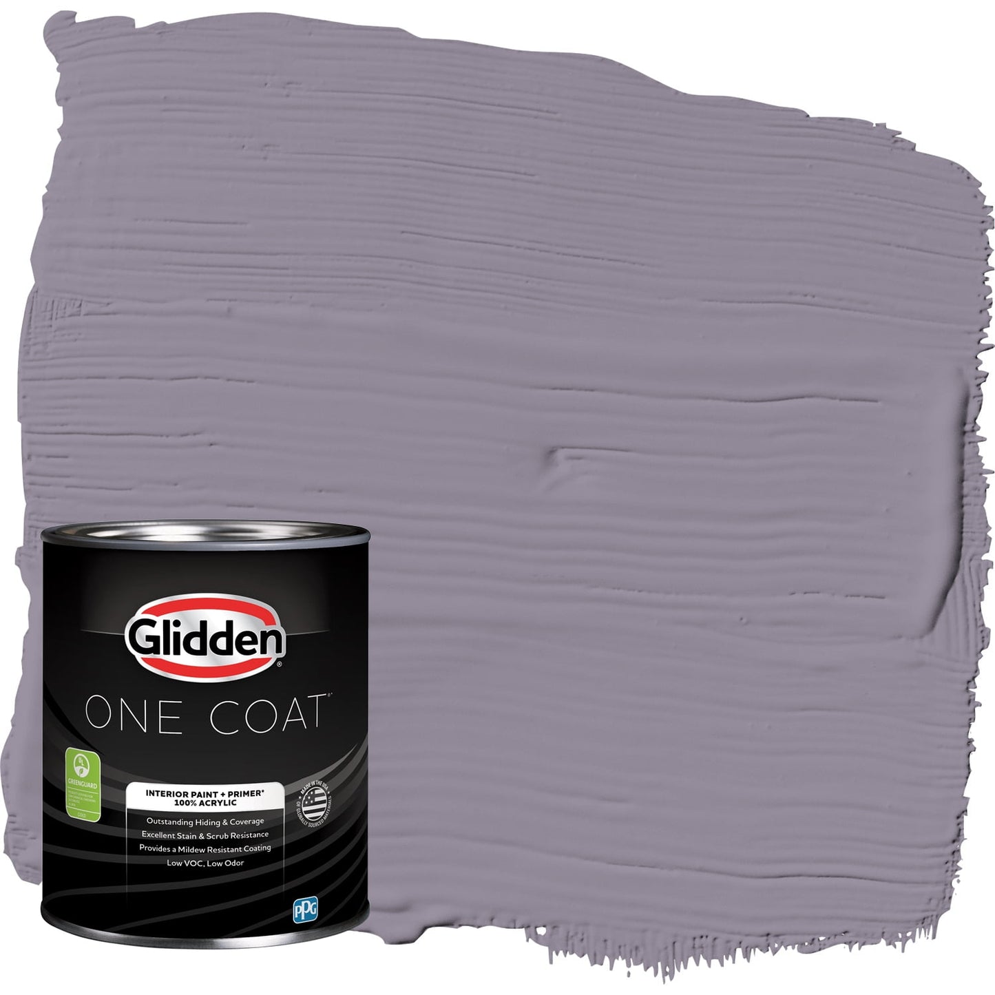 Glidden One Coat Interior Paint and Primer, Tin Lizzie / Purple, 1-Quart, Flat