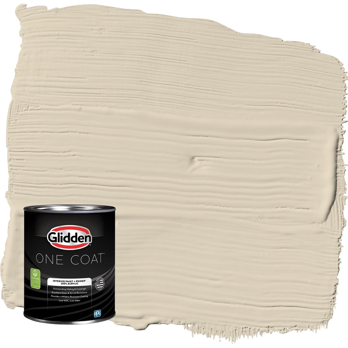 Glidden One Coat Toasted Almond / Beige Semi-Gloss Interior Paint with Primer, 1 Quart