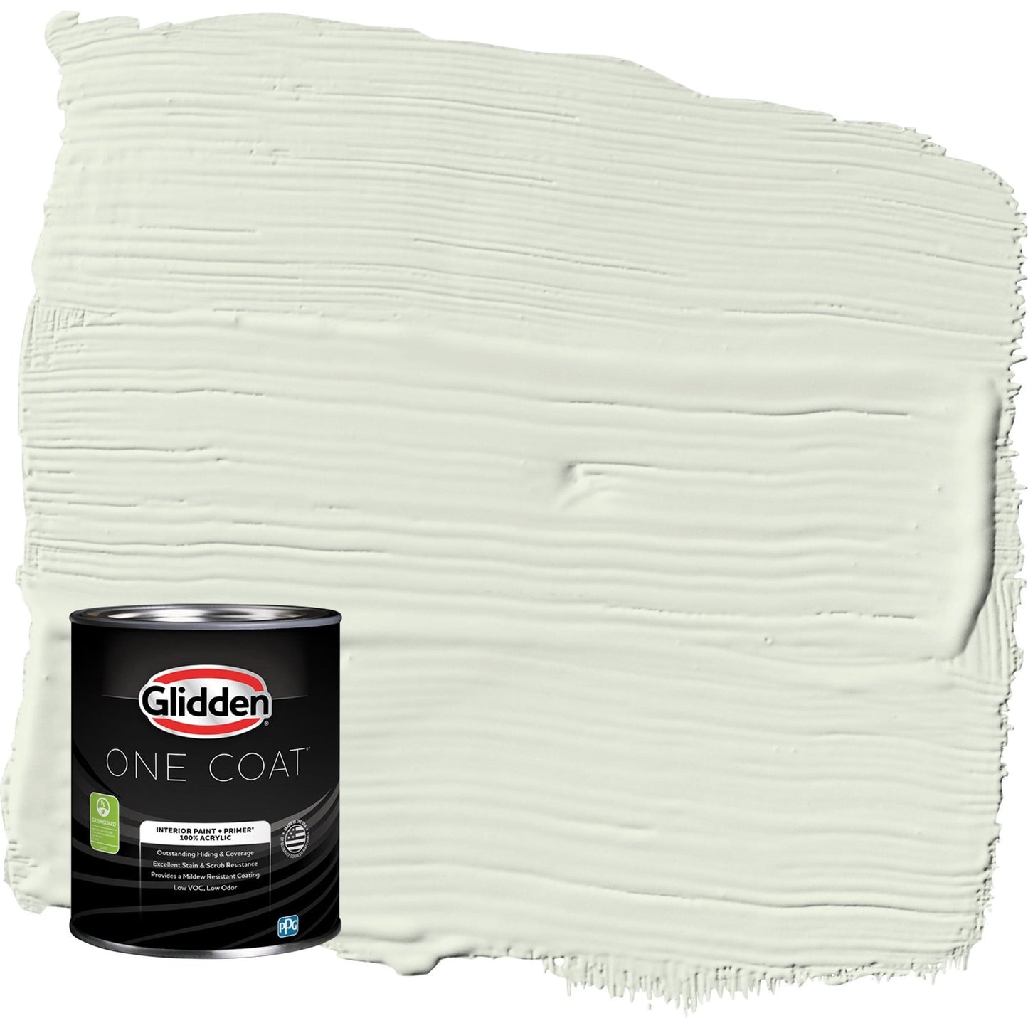 Glidden One Coat Touch of Lime / Green Eggshell Interior Paint with Primer, 1 Quart