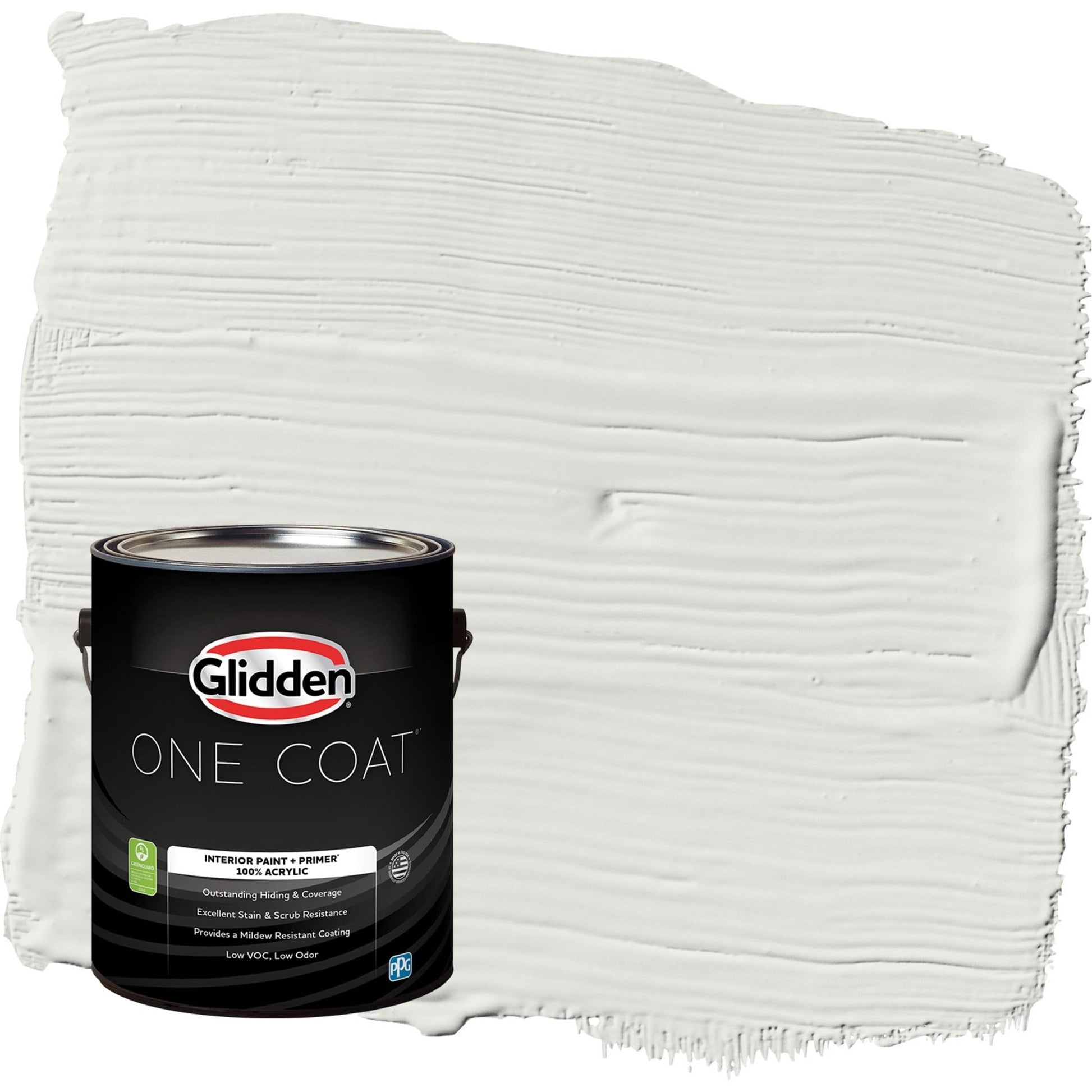 Glidden One Coat Pintura Interior Semibrillante Tundra Frost / Gris con Primer, 1 GalÃ³n