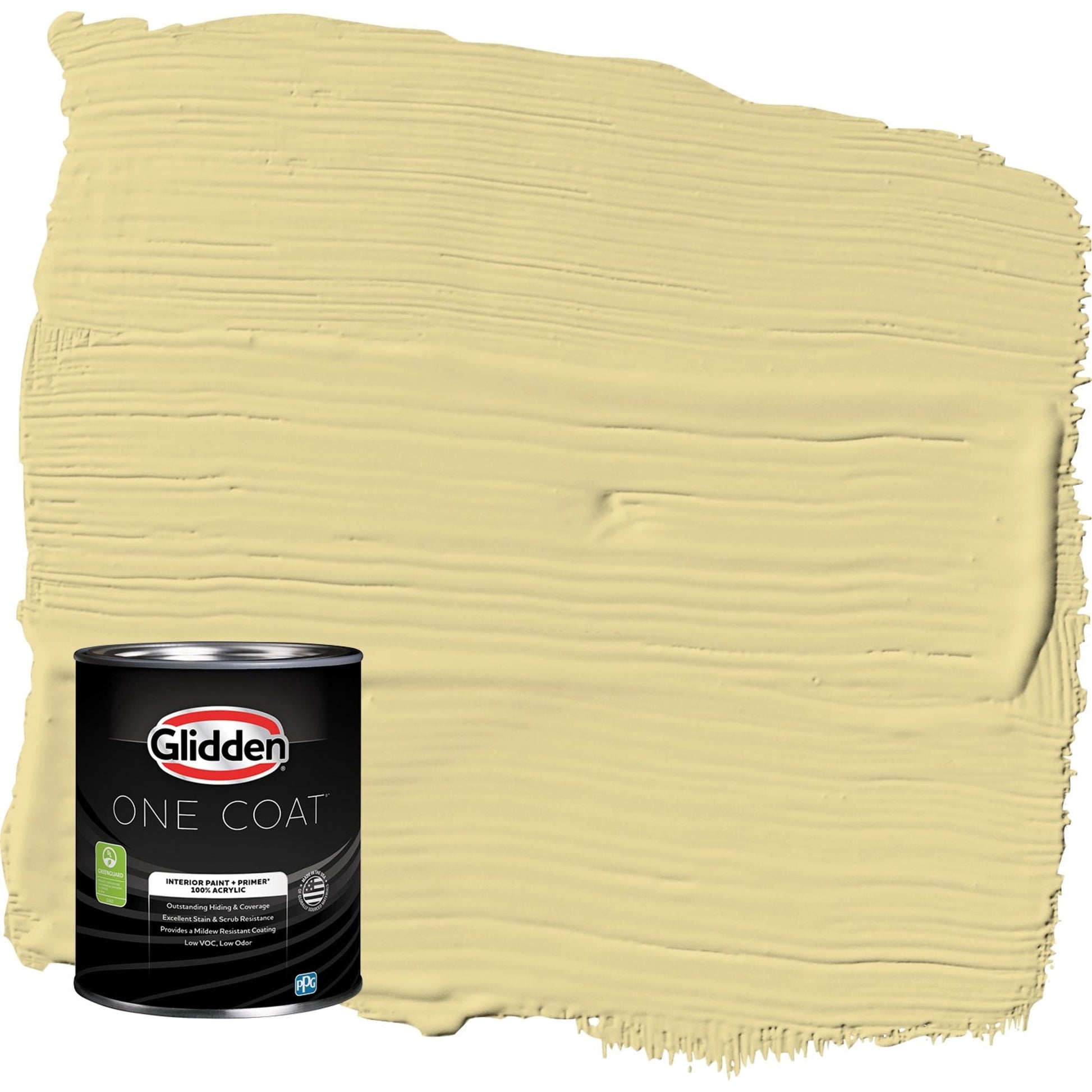 Glidden One Coat Twinkle Toes / Green Eggshell Interior Paint with Primer, 1 Quart