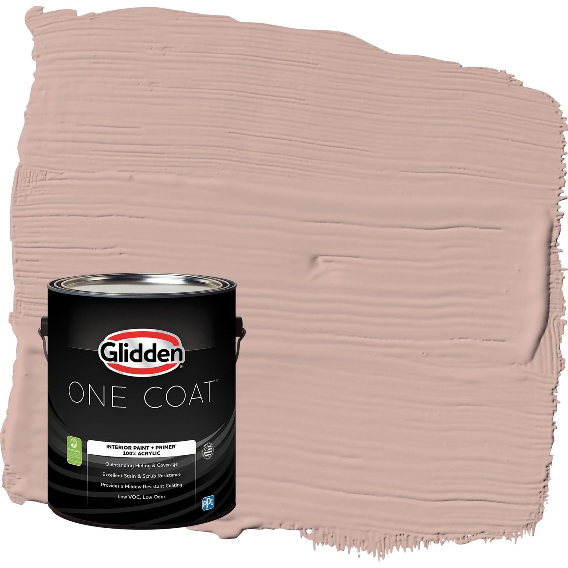 Glidden One Coat Velveteen Crush / Pink Eggshell Interior Paint with Primer, 1 Gallon