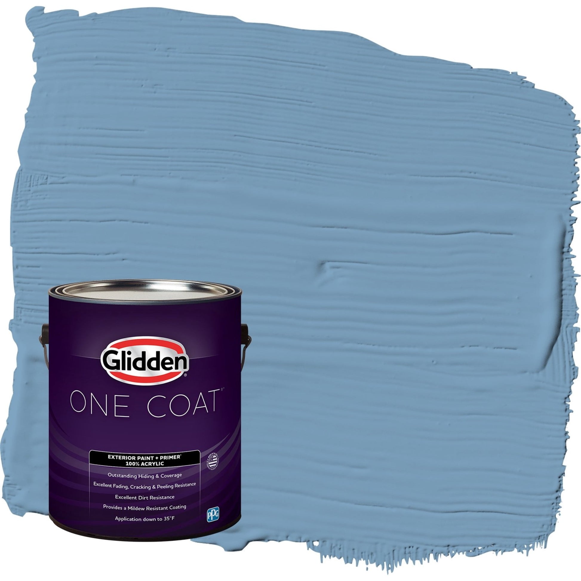 Glidden One Coat Walden Pond / Blue Eggshell Interior Paint with Primer, 1 Gallon