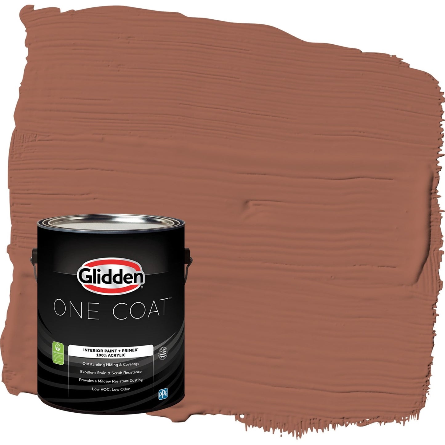 Glidden One Coat Warm Up / Orange Flat Interior Paint with Primer, 1 Gallon