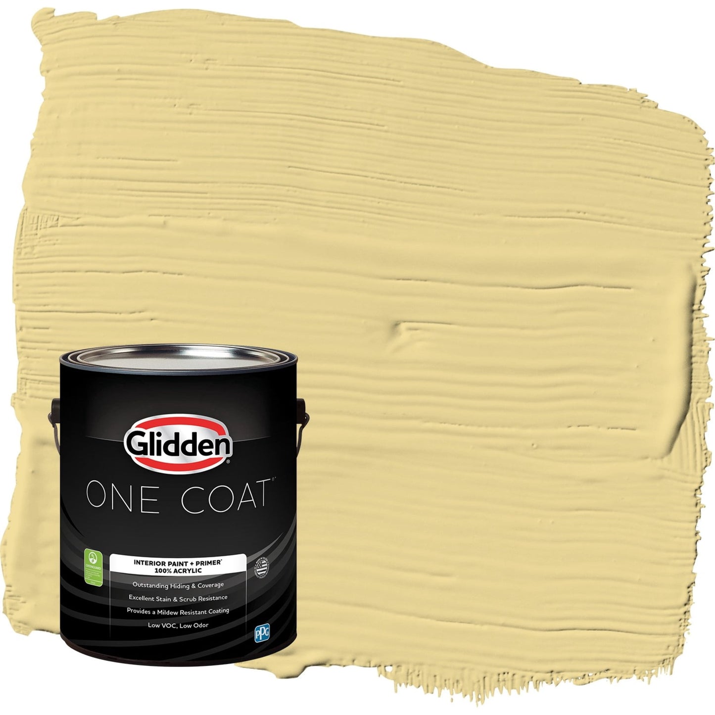 Glidden One Coat Wayward Wind / Yellow Eggshell Interior Paint with Primer, 1 Gallon