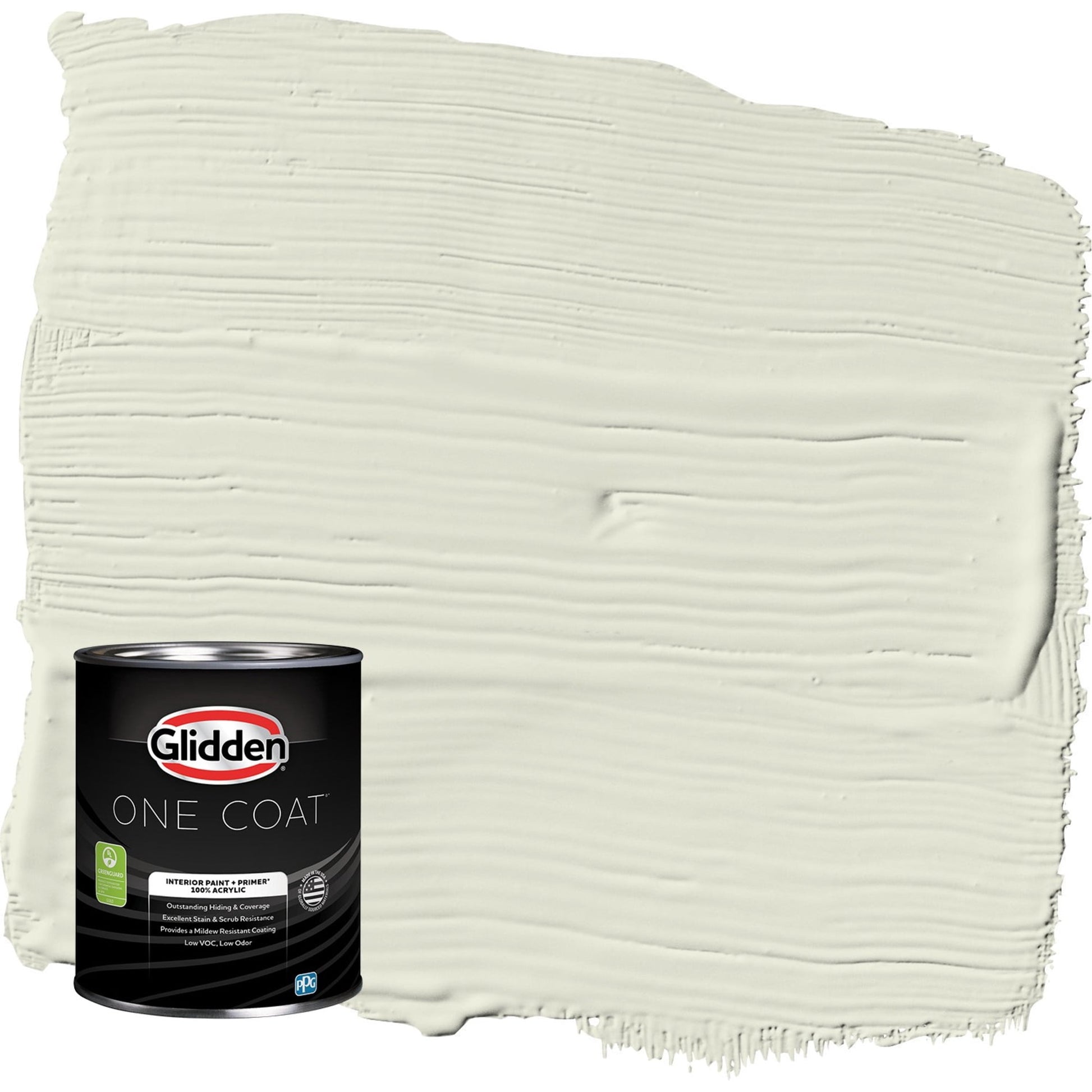Glidden One Coat Wild Wheat / Green Semi-Gloss Interior Paint with Primer, 1 Quart