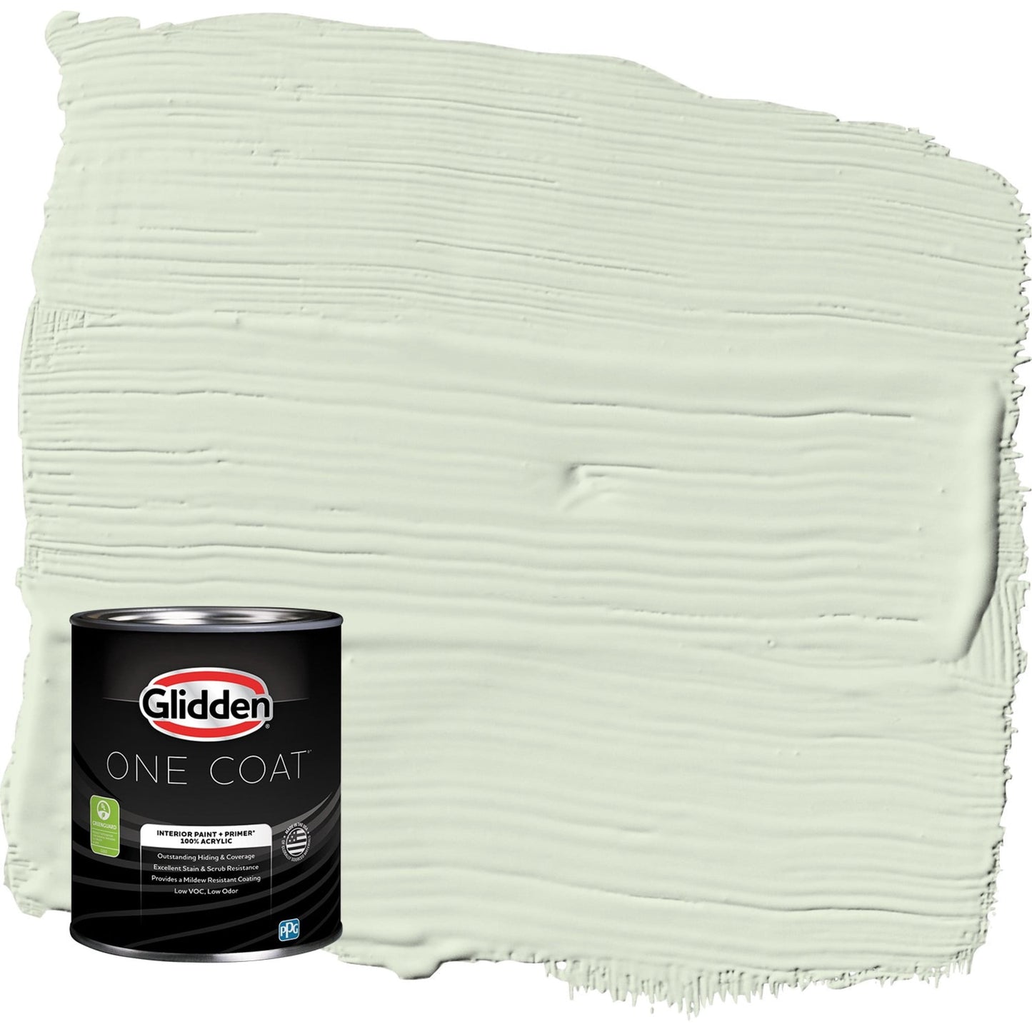 Glidden One Coat Lime Spritz / Green Flat Interior Paint with Primer, 1 Quart