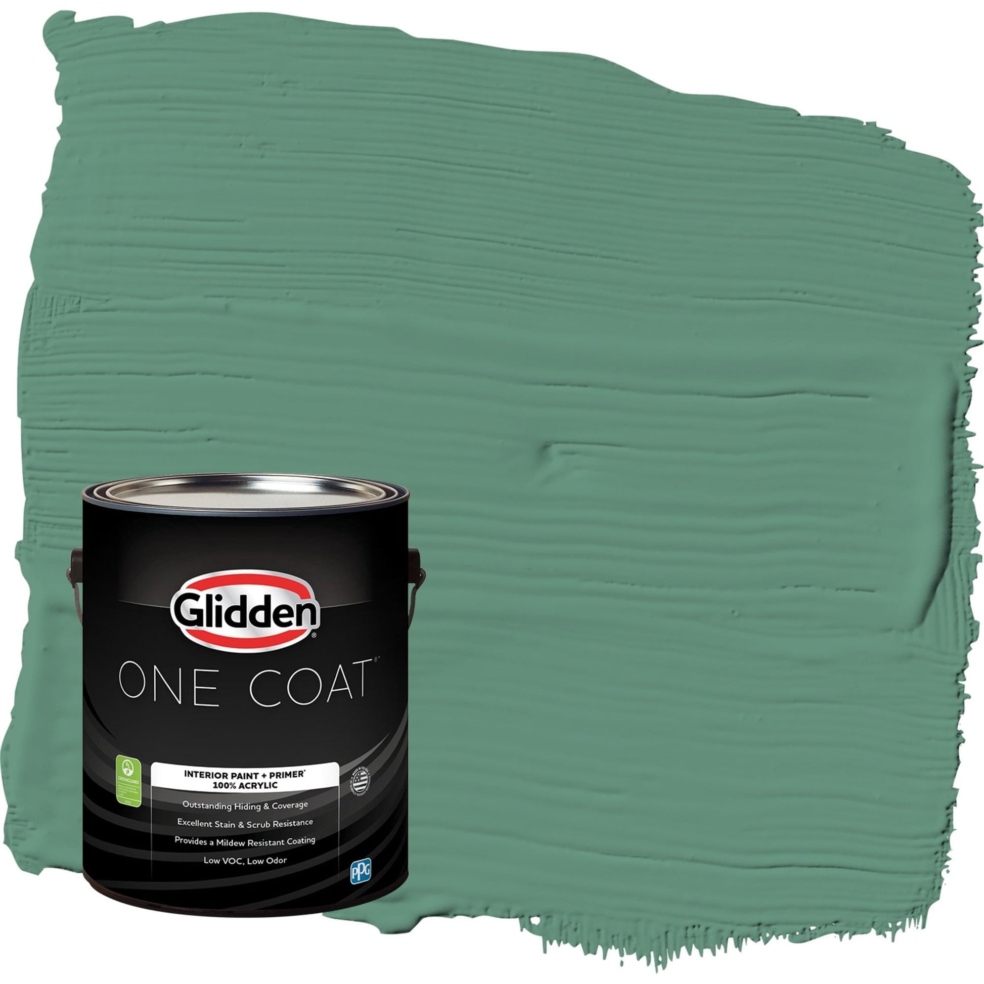 Glidden One Coat Sheffield / Green Flat Interior Paint with Primer, 1 Gallon