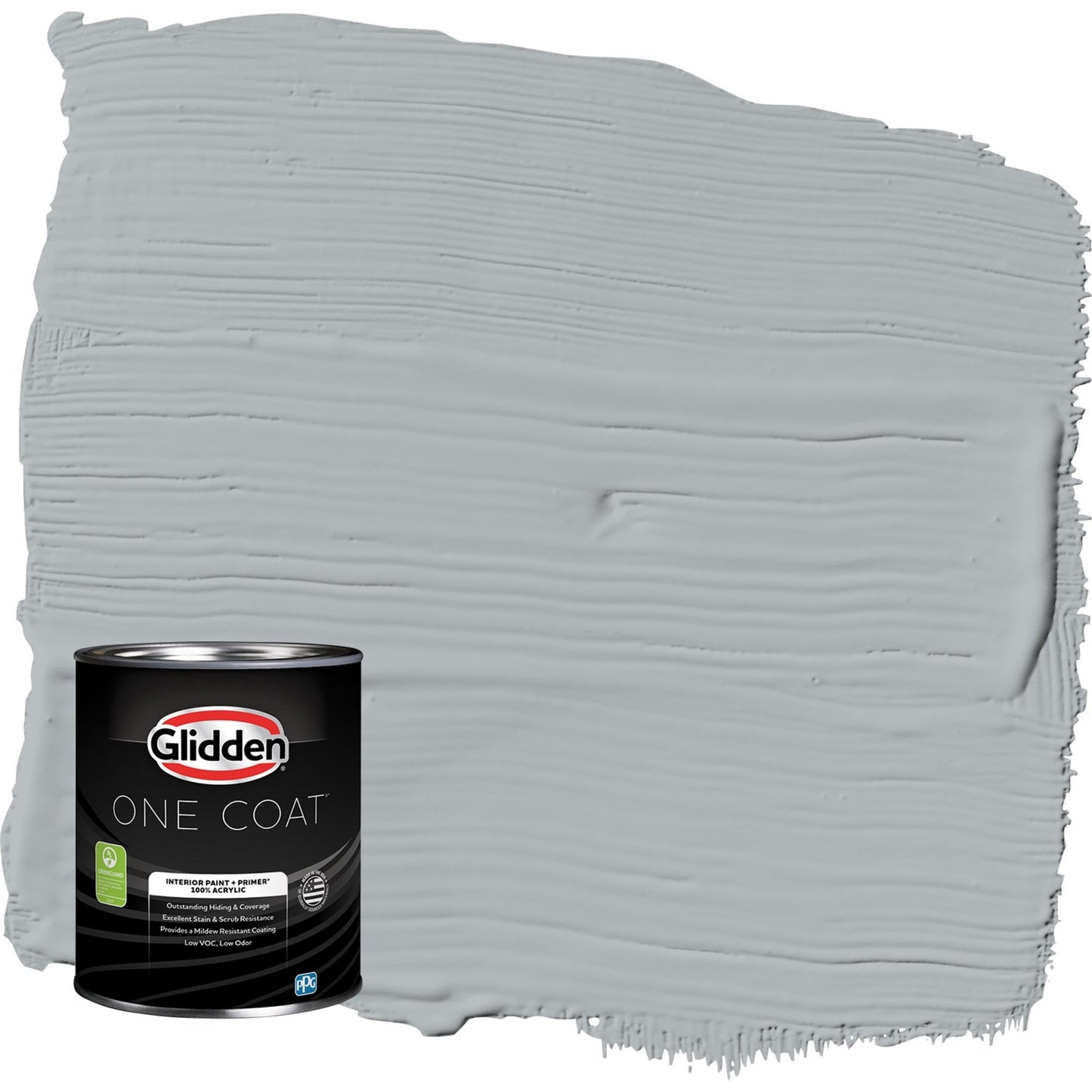 Glidden One Coat Pintura Interior Plana Stargazer / Gris con Primer, 1 Cuarto