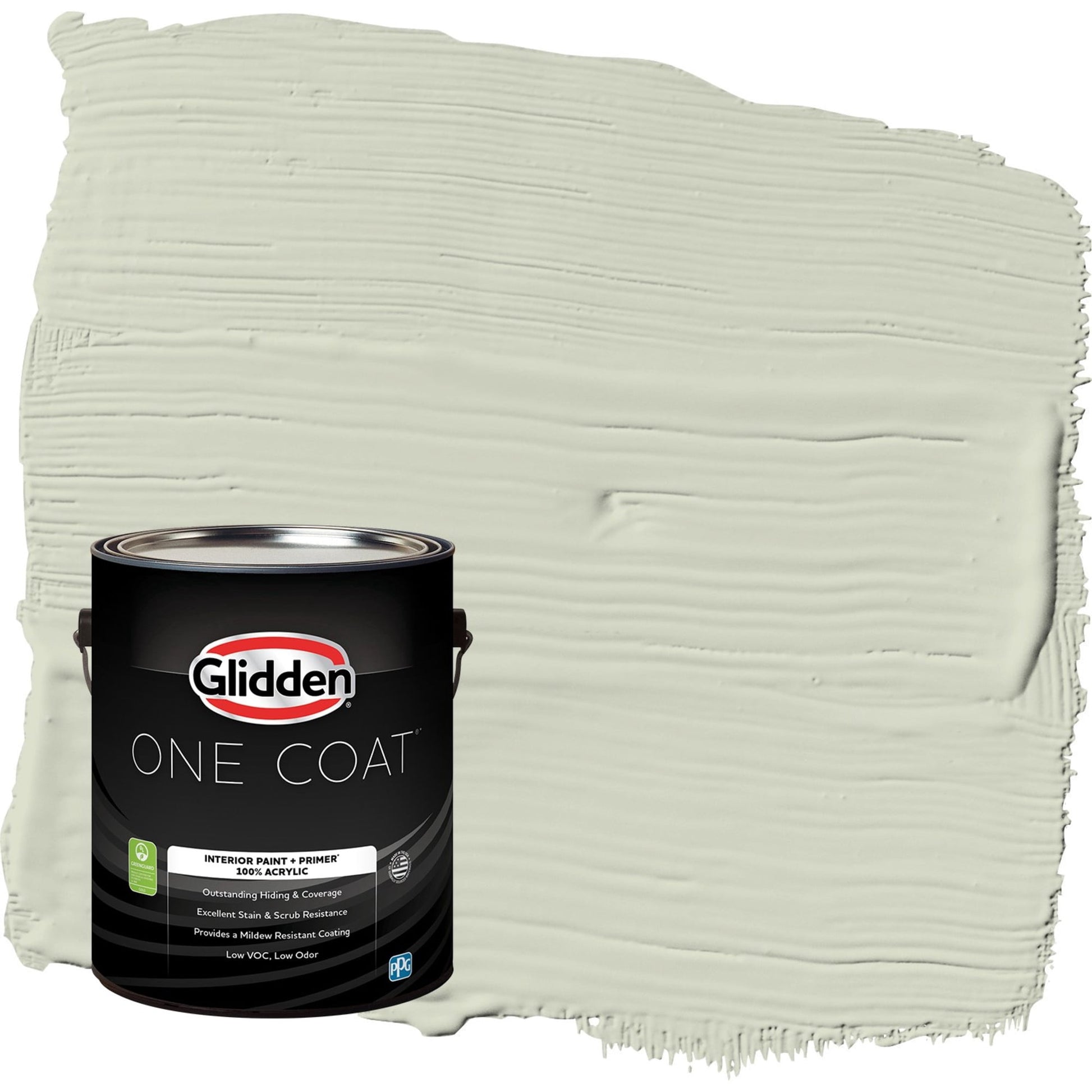 Glidden One Coat White Sage / Green Flat Interior Paint with Primer, 1 Gallon