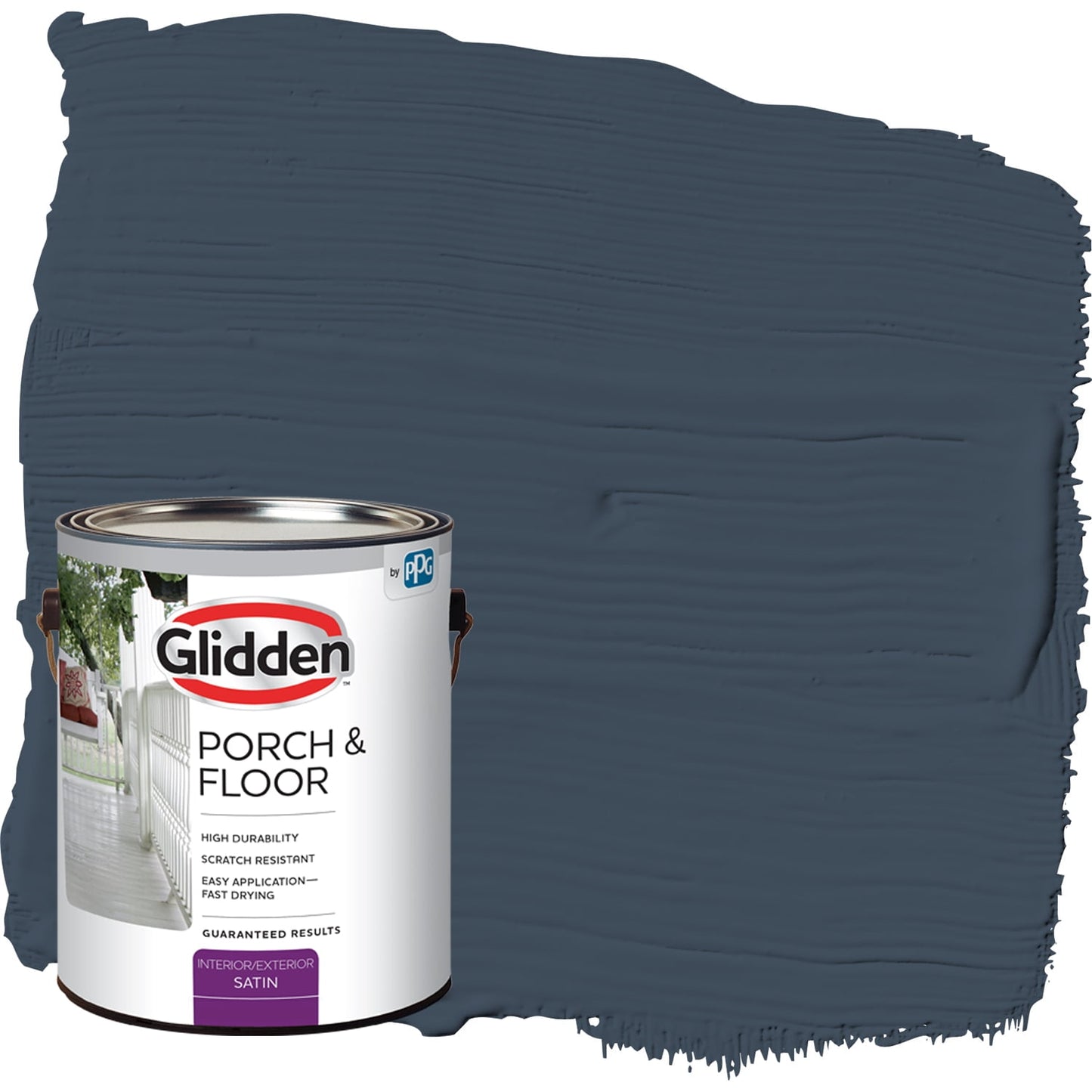 Glidden Porch & Floor 1 gal. Cavalry Satin Interior/Exterior Paint with Primer