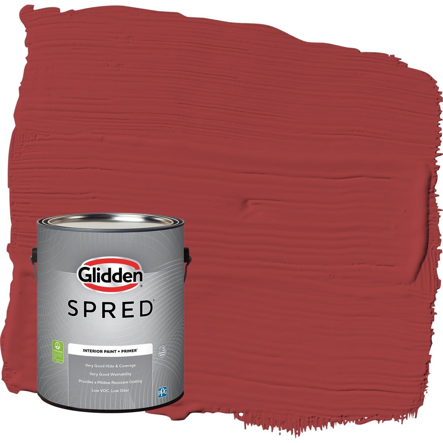 Glidden Spred Blaze / Red, Semi-Gloss Interior Paint with Primer, 1 Gallon