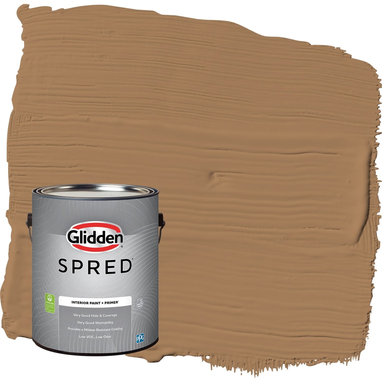 Glidden Spred Cinnamon Crunch / Brown Semi-Gloss Interior Paint with Primer, 1 Gallon