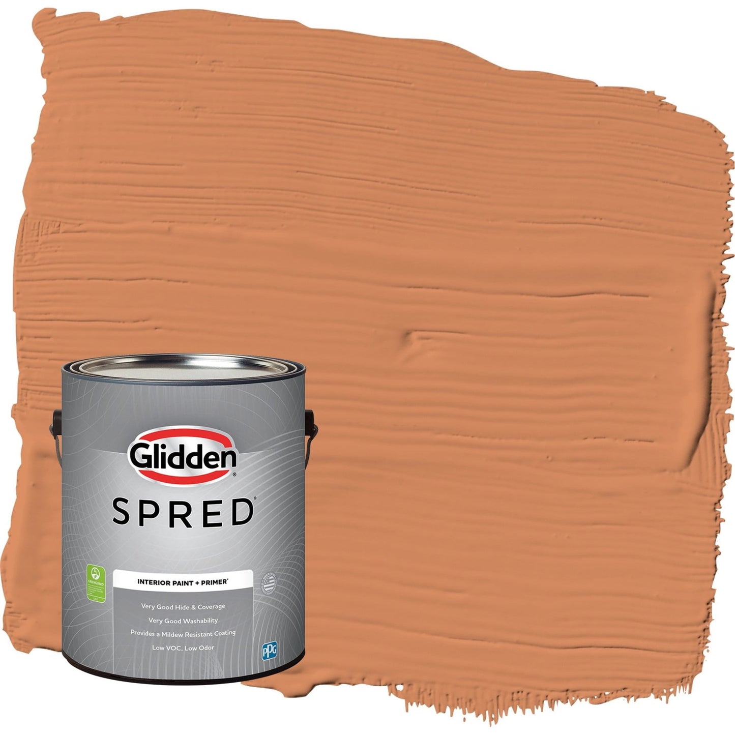 Glidden Spred Georgian Leather / Orange, Semi-Gloss Interior Paint with Primer, 1 Gallon